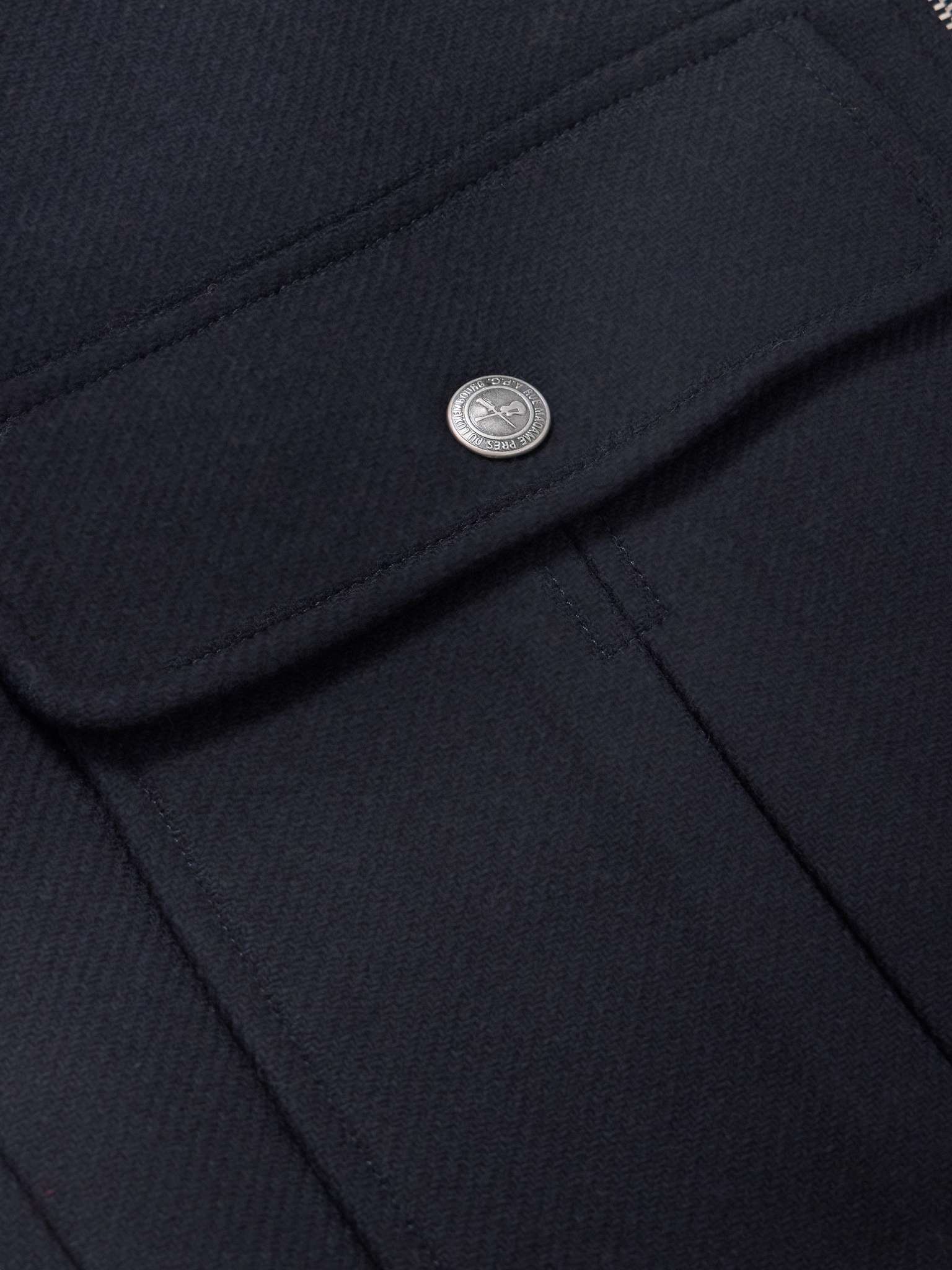 New Ben Shearling-Trimmed Wool-Blend Blouson Jacket - 4