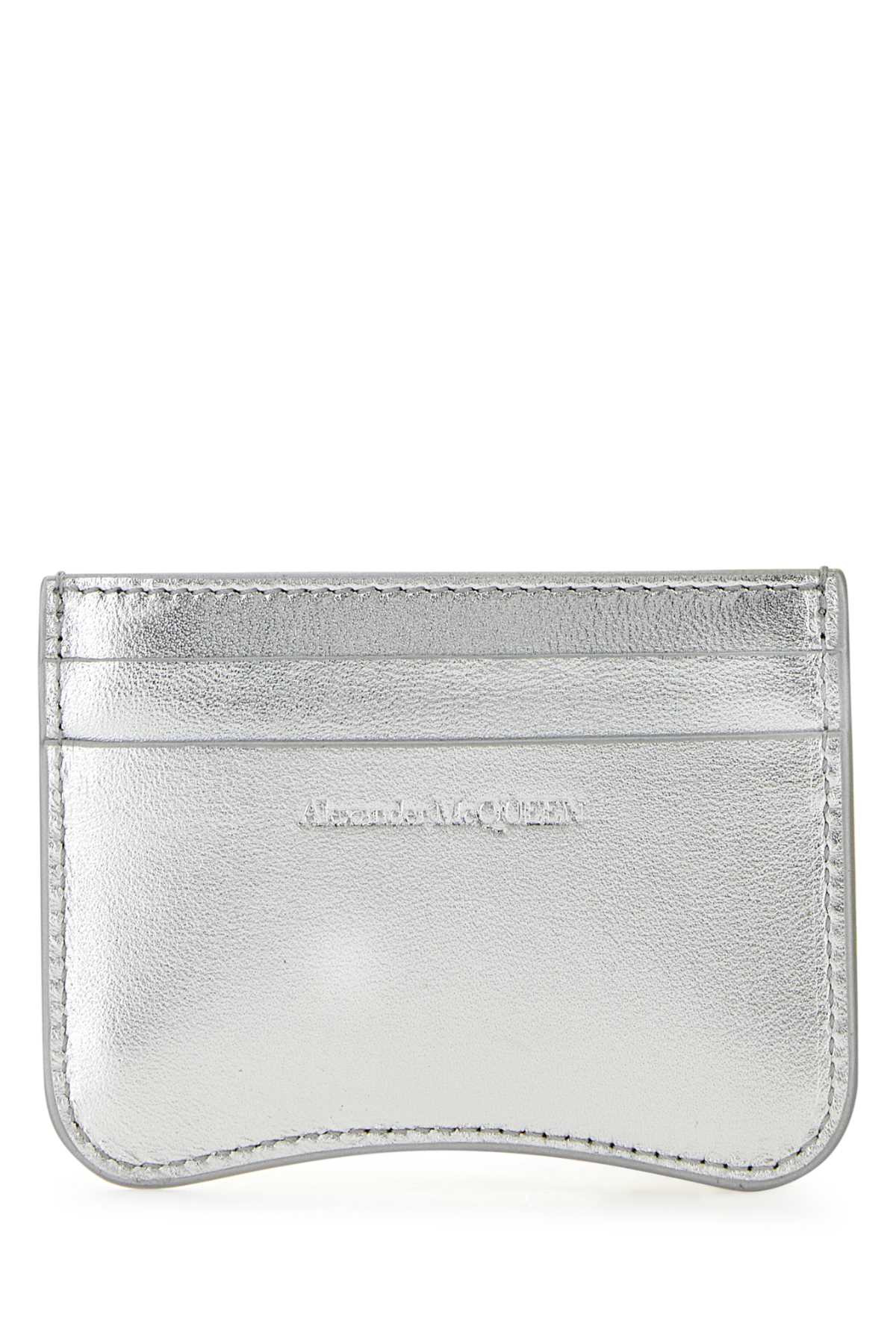 Alexander Mcqueen Women Silver Leather Card Holder - 3