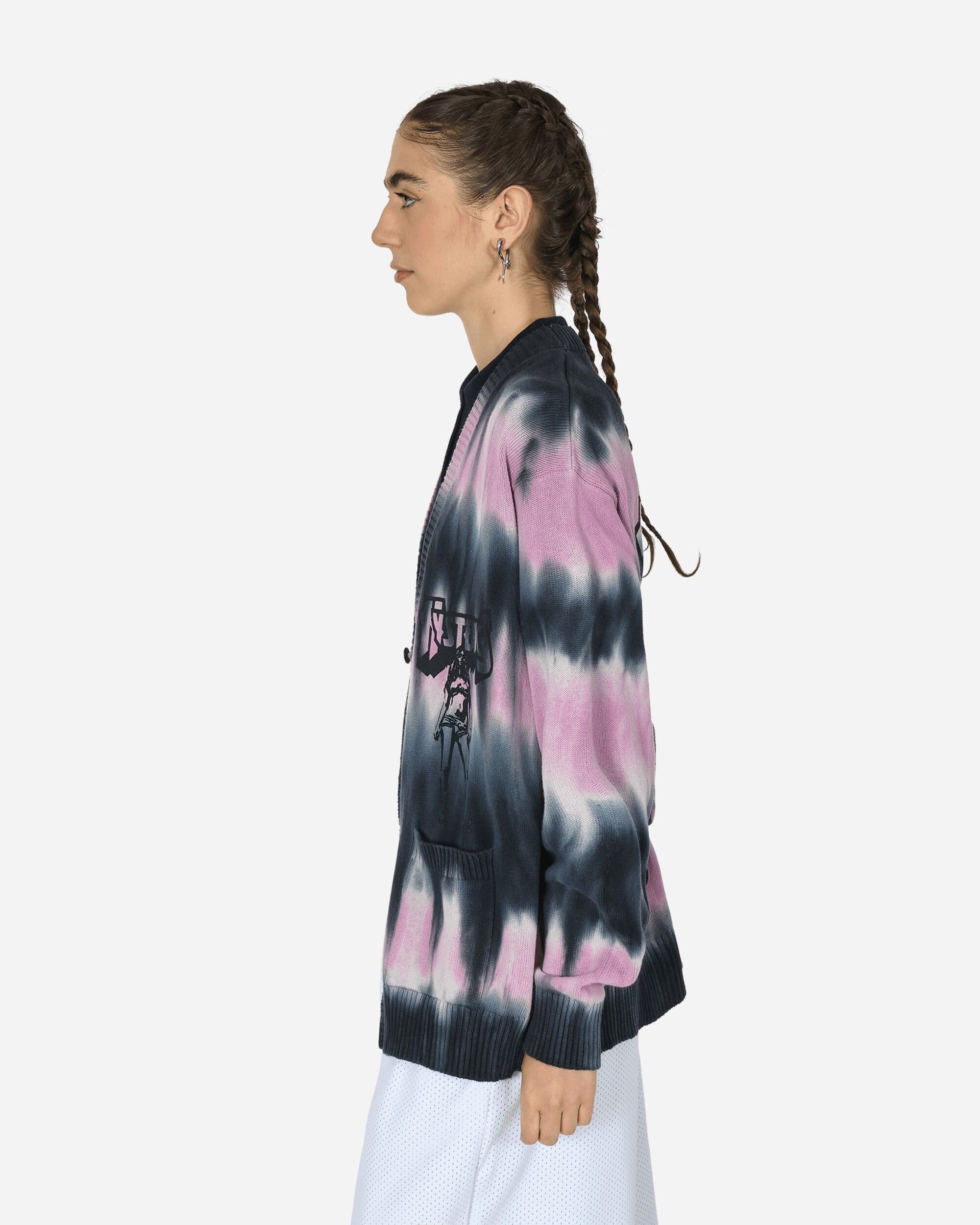 Bad As Mama Tie-Dye Cardigan Black - 2