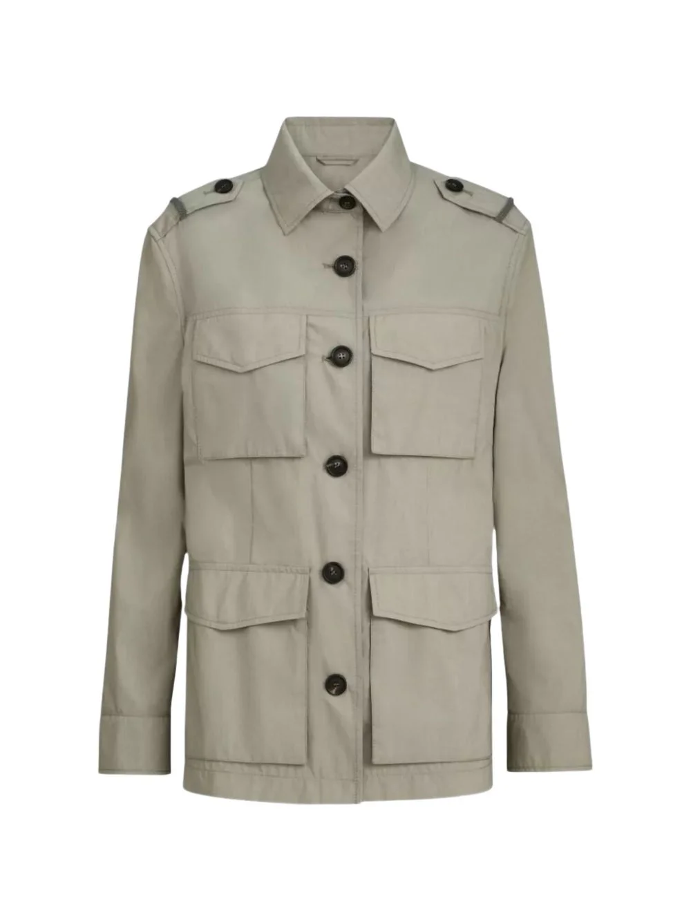 buttoned flap-pocket jacket - 1