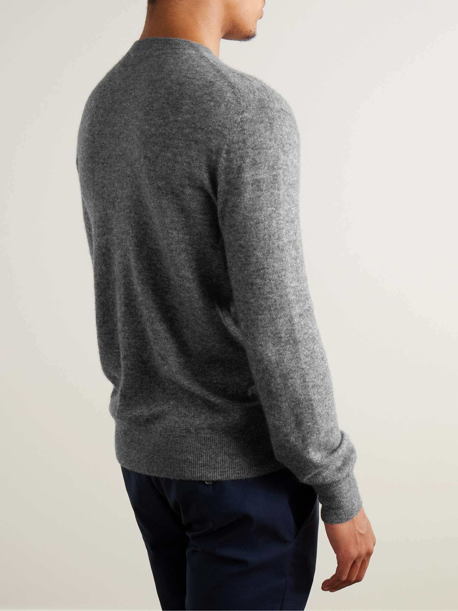 Brushed Cashmere and Silk-Blend Sweater - 4