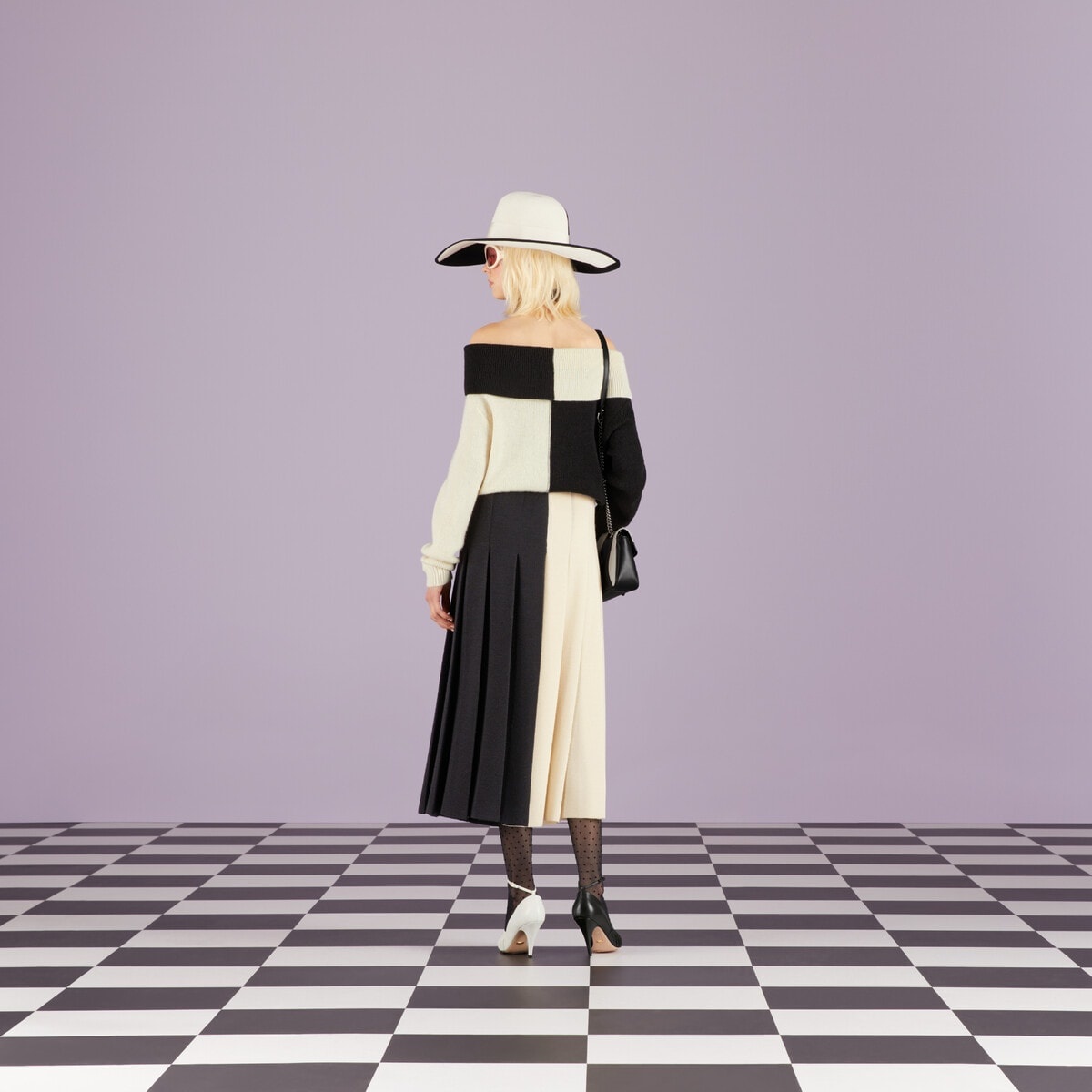 Fine wool bicolor skirt - 3