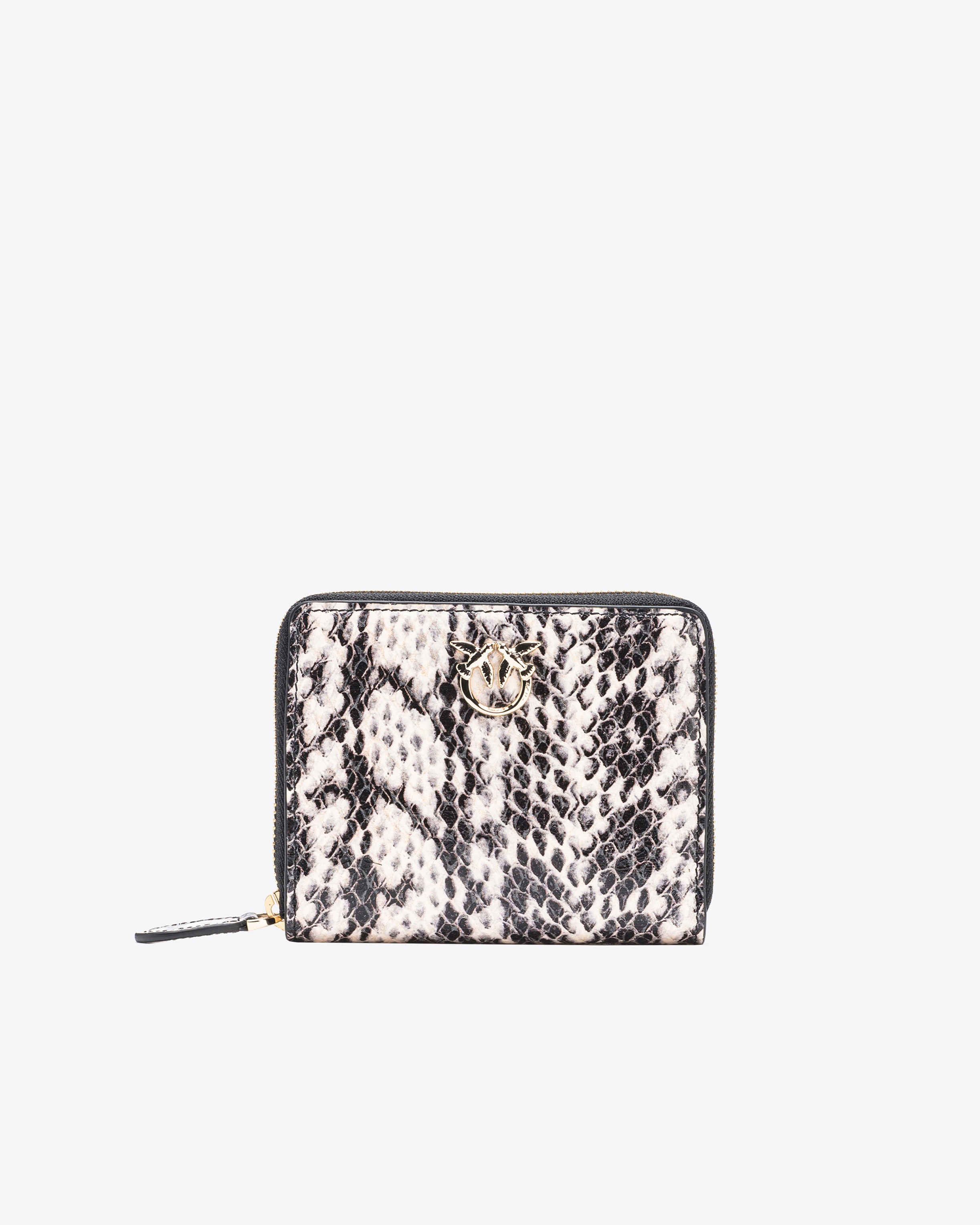 PINKO GALLERIA SQUARE WALLET IN TWO-TONE PYTHON-PRINT LEATHER - 1