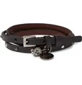 Studded Full-Grain Leather Wrap Bracelet - 5