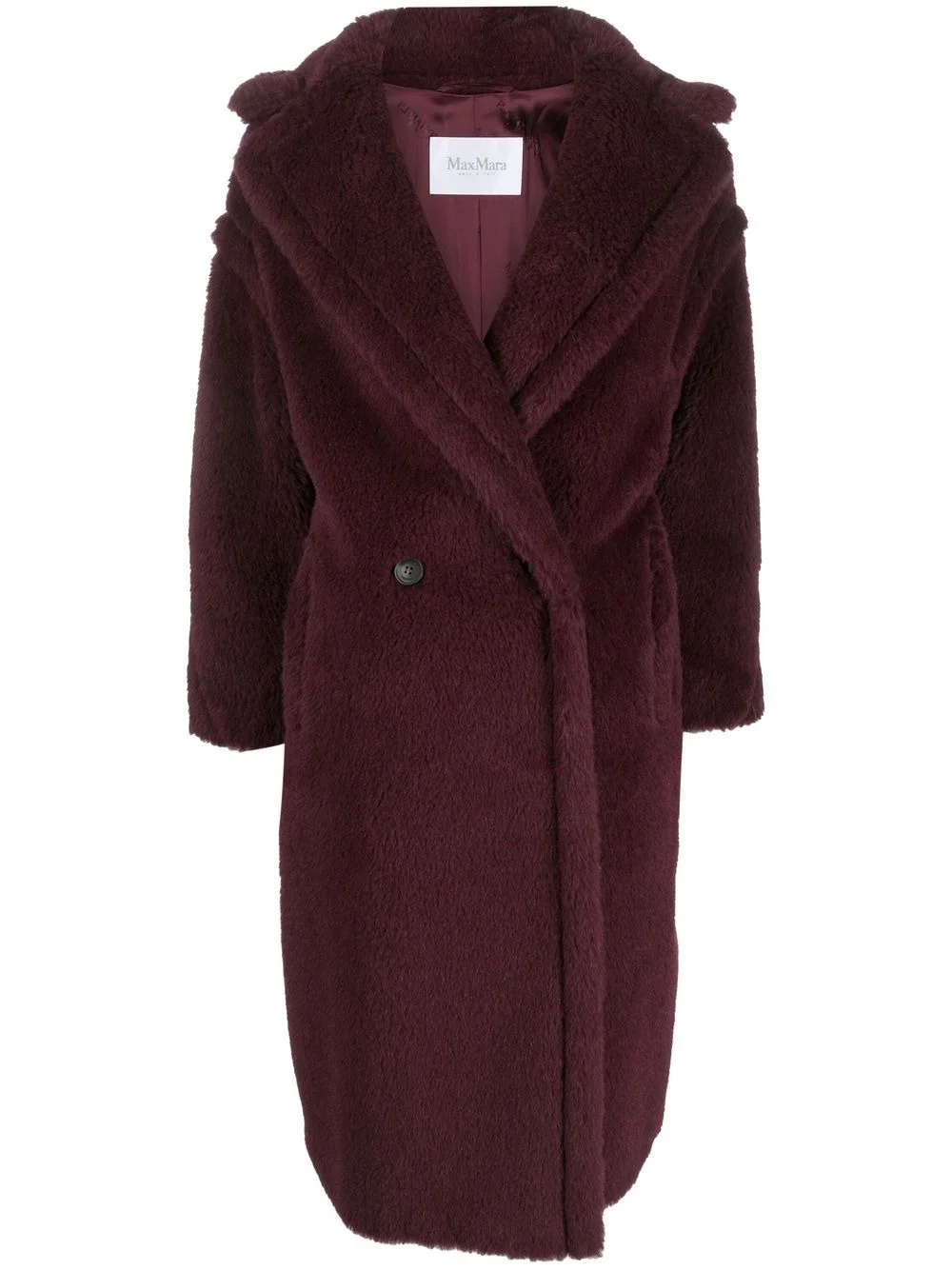 double-breasted alpaca-wool coat - 1