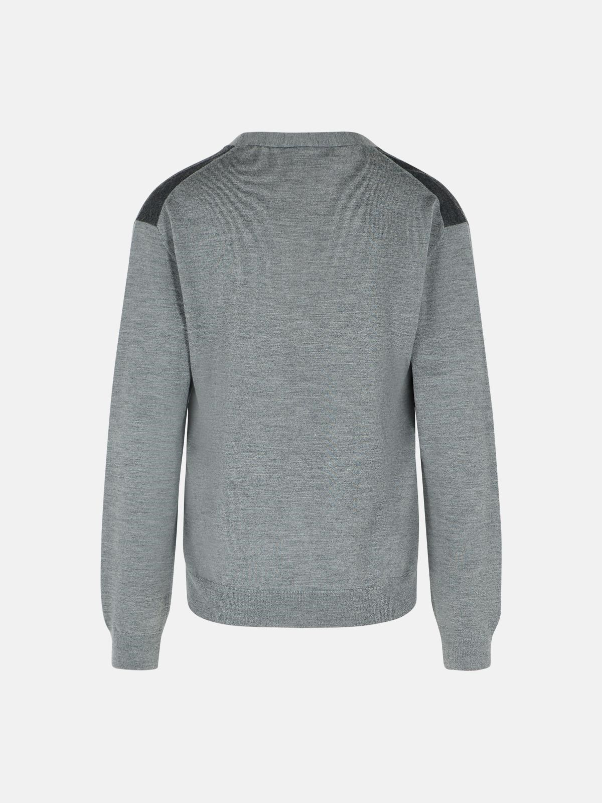 GREY WOOL CARDIGAN - 3