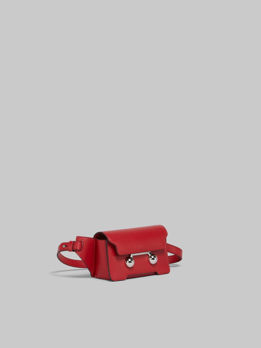 RED LEATHER TRUNKAROO CROSSBODY BAG - 6