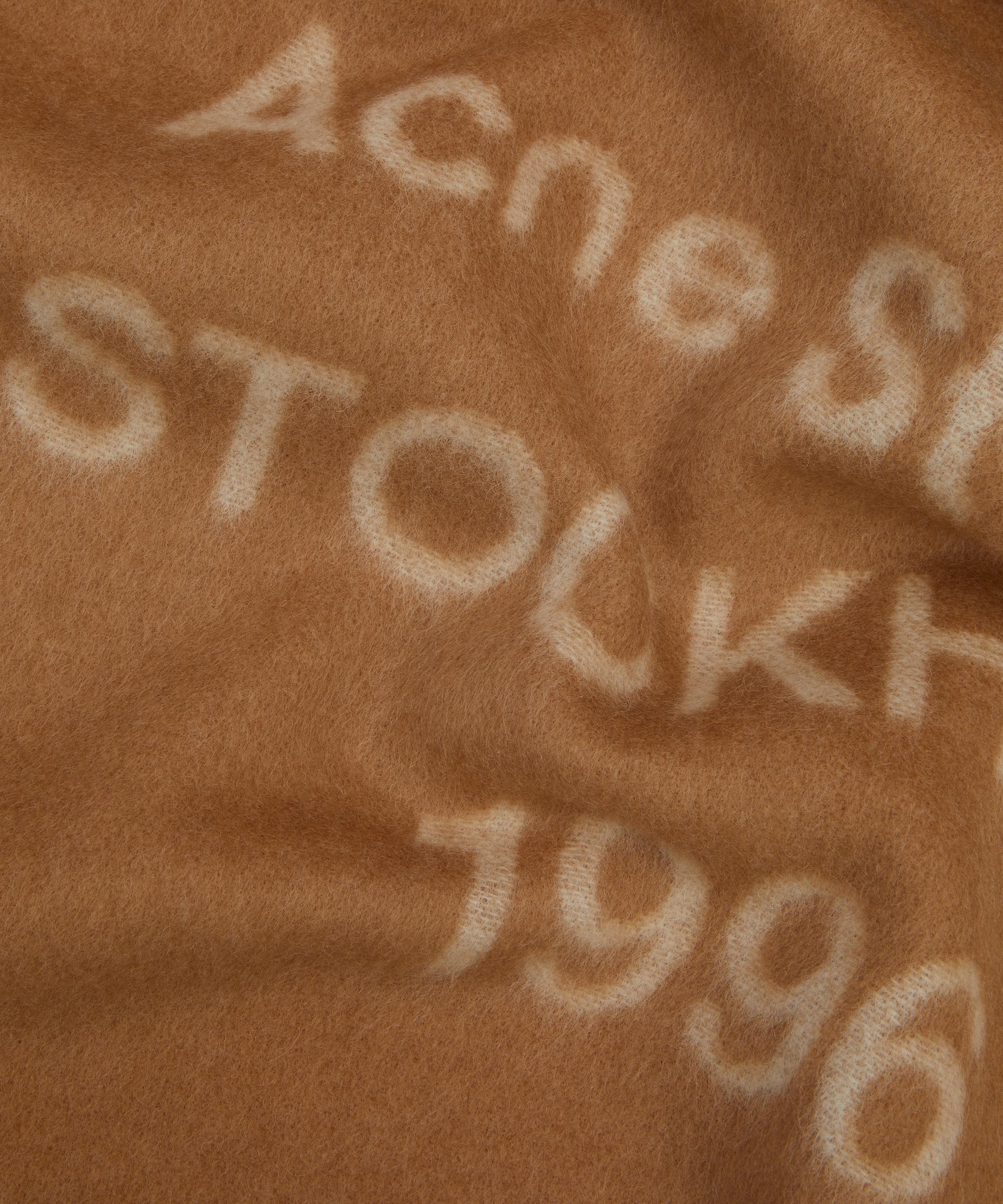 Logo Jacquard Camel Scarf - 4