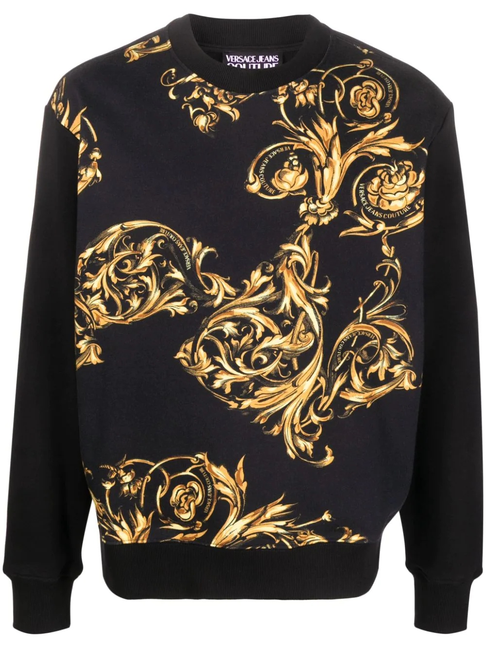 baroque-print long-sleeve sweatshirt - 1