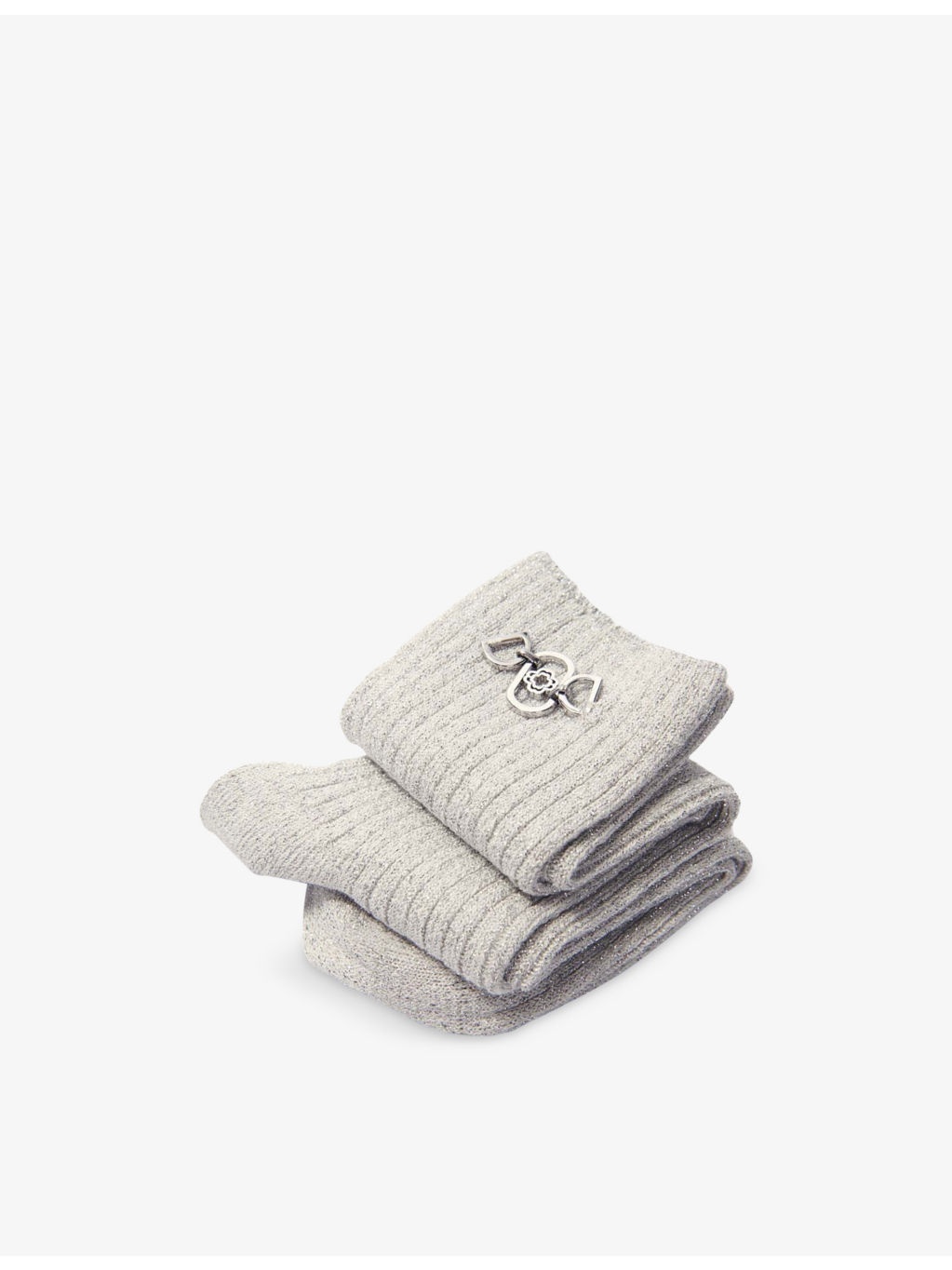 Charm-embellished stretch wool and cashmere-blend knee-high socks - 3