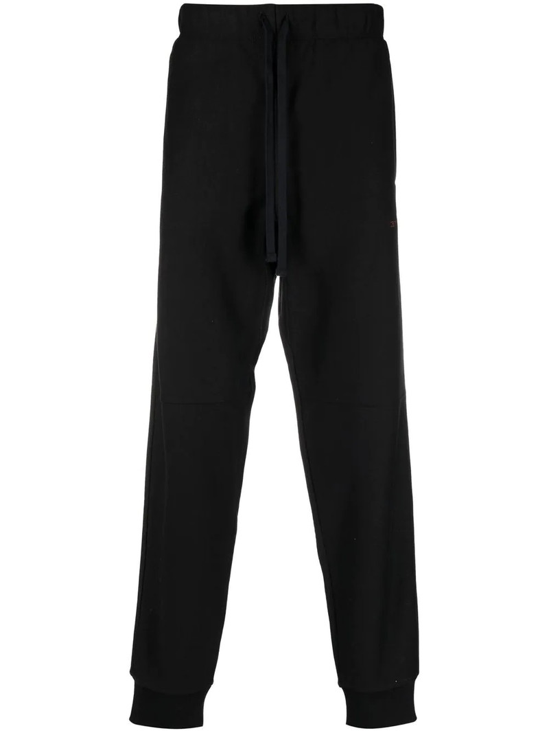 drawstring-waist cotton-blend trackpants 1