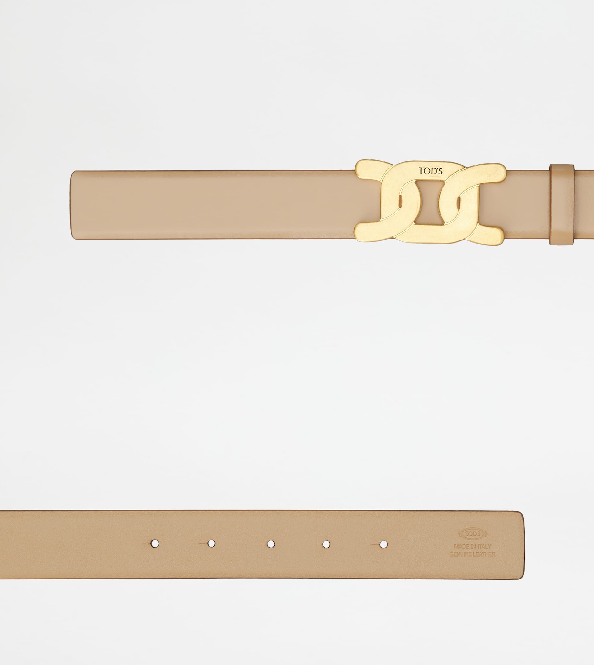 KATE REVERSIBLE BELT IN LEATHER - BEIGE - 3