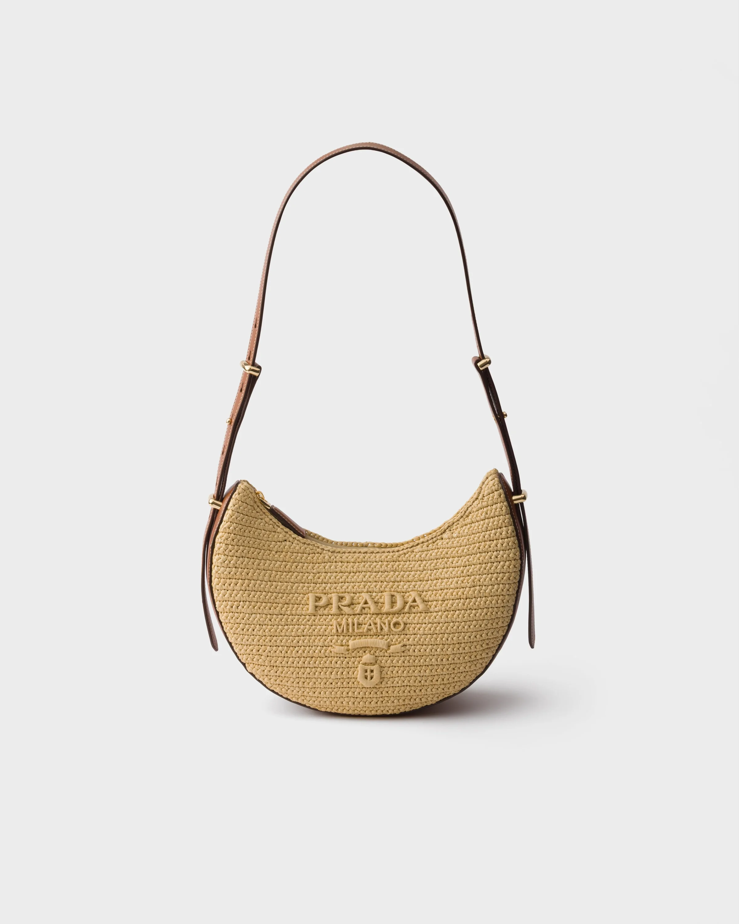 Prada Arqué small crochet and leather bag - 1