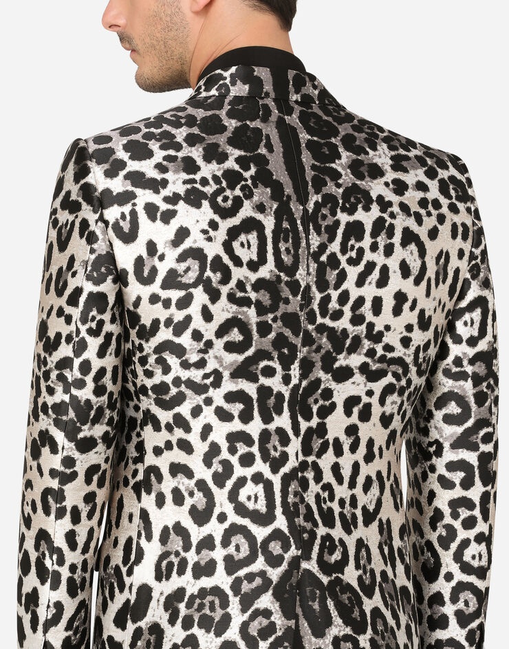 Leopard-print jacquard Martini-fit tuxedo jacket - 5