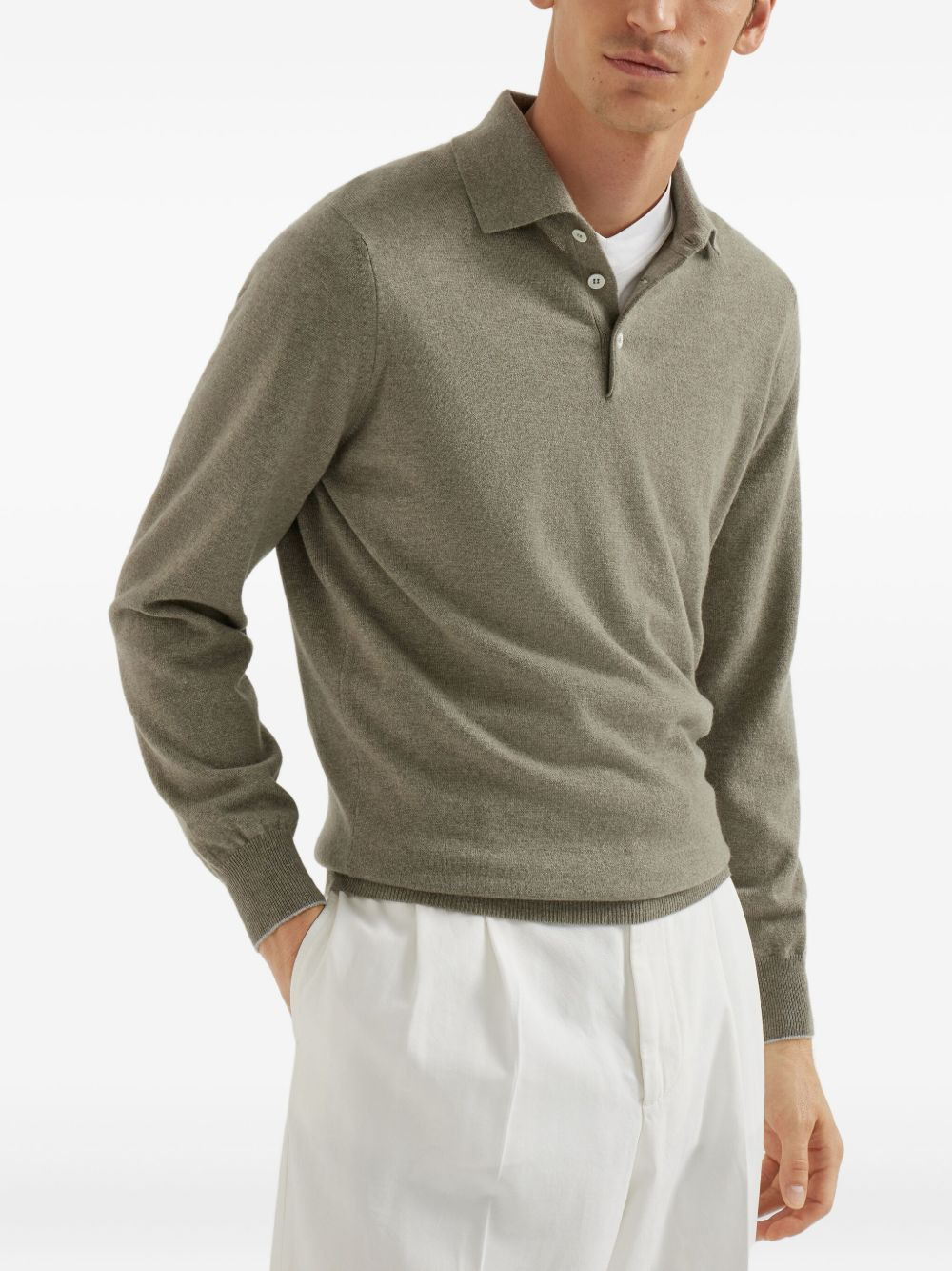 polo-neck cashmere sweater - 3
