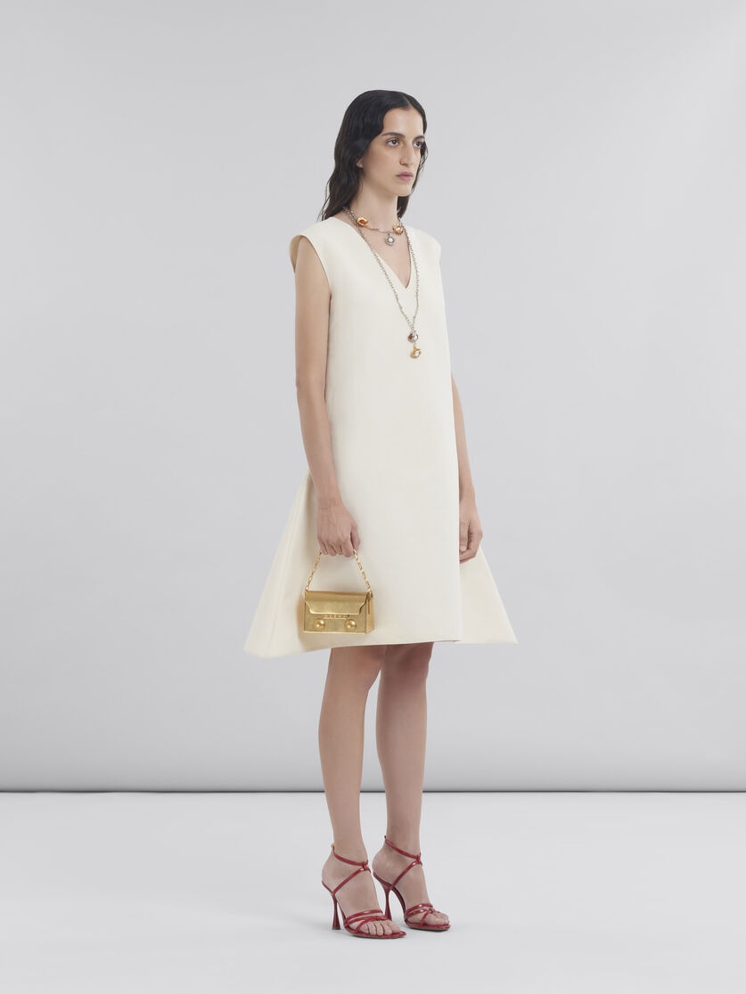 LOOSE FIT COTTON DRESS WITH MARNI SYMBOL - 6