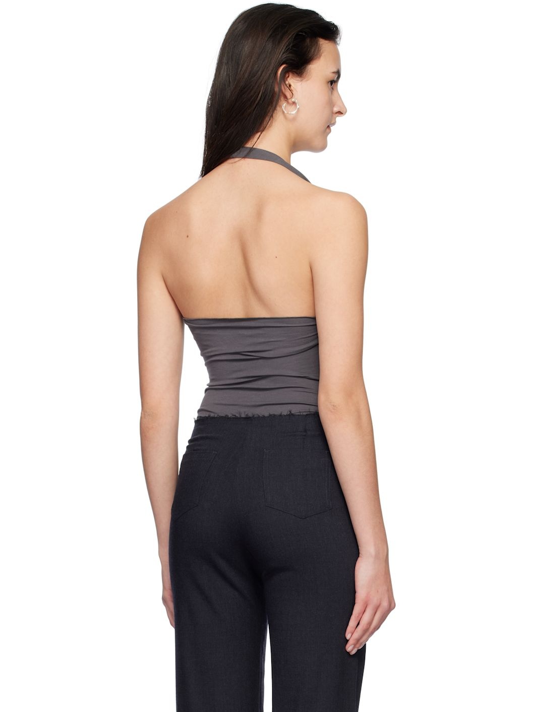 【関税込み】Paloma Wool グレー Livia ボディスーツ LIVIA-Draped neckline, halter-neck body – Paloma Wool