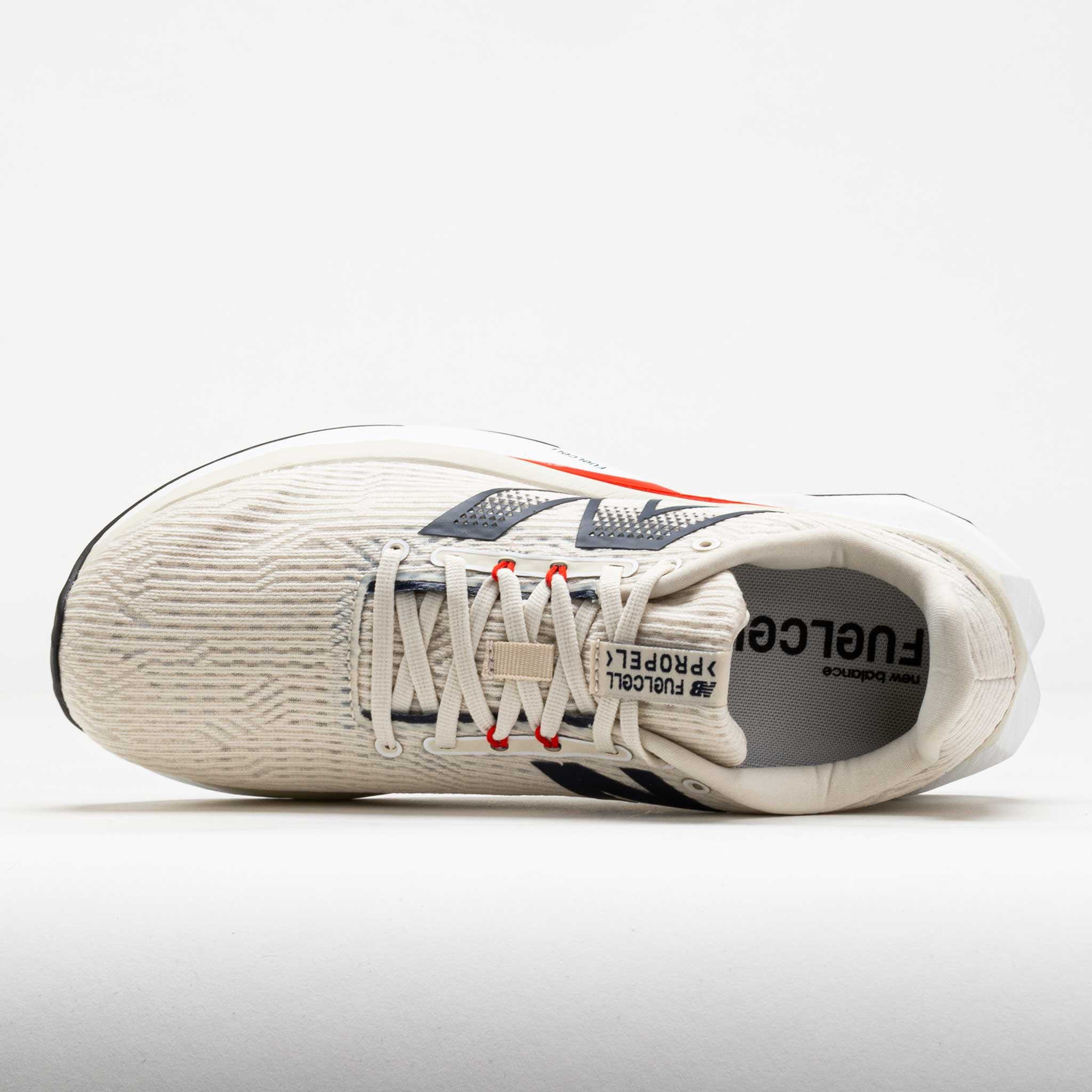 New Balance FuelCell Propel v5 Men's Linen/NB Navy/Neo Flame - 3