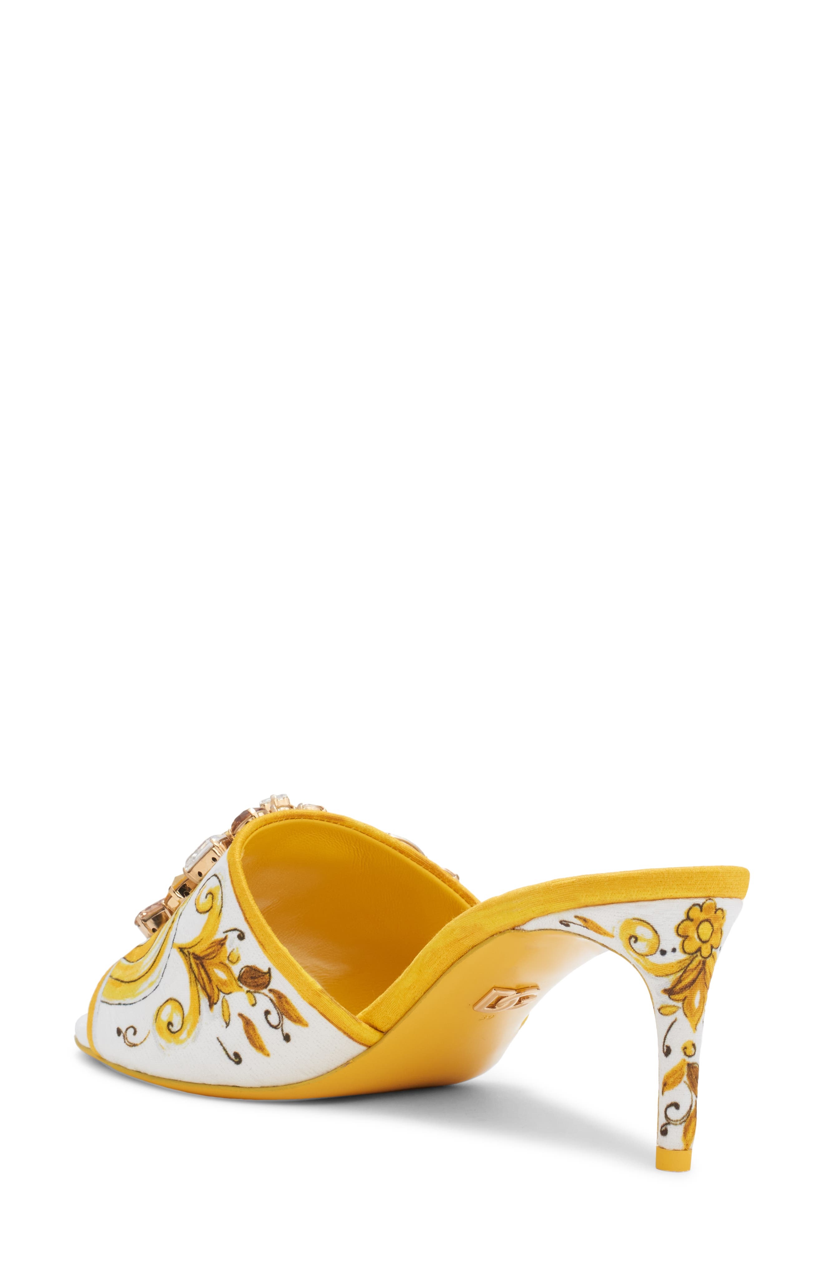 Majolica Print Embellished Slide Sandal - 2