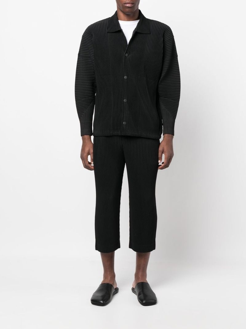 cropped pleated trousers - 2