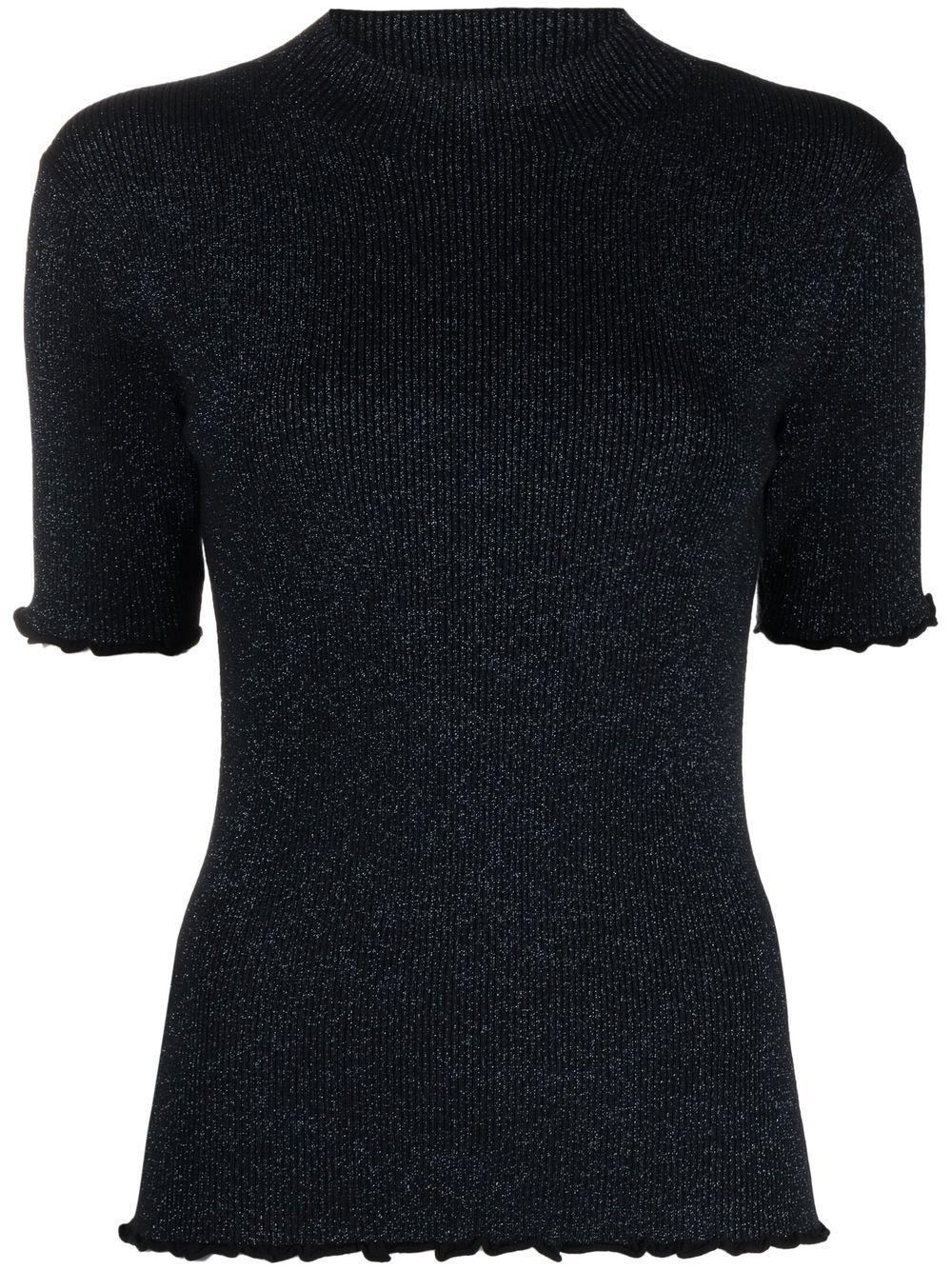 cut-out ribbed knit top - 1