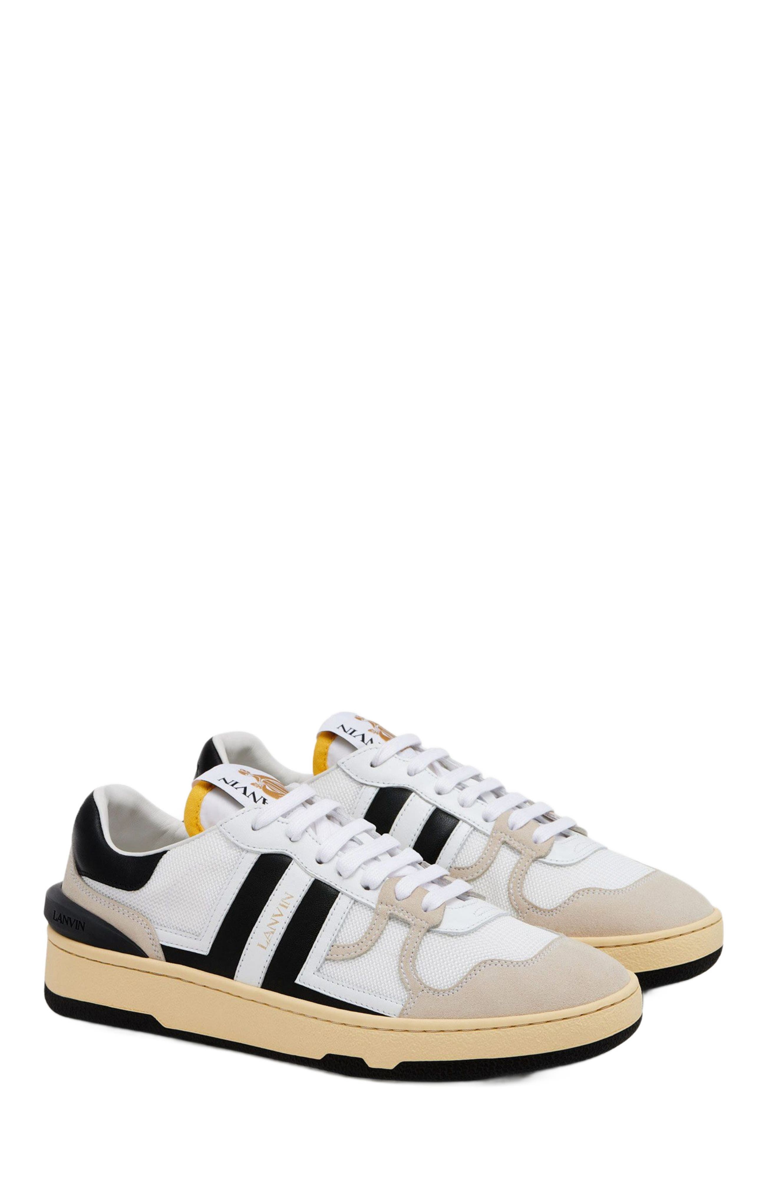 Lanvin CLAY MESH SNEAKERS in White/black at Nordstrom - 2