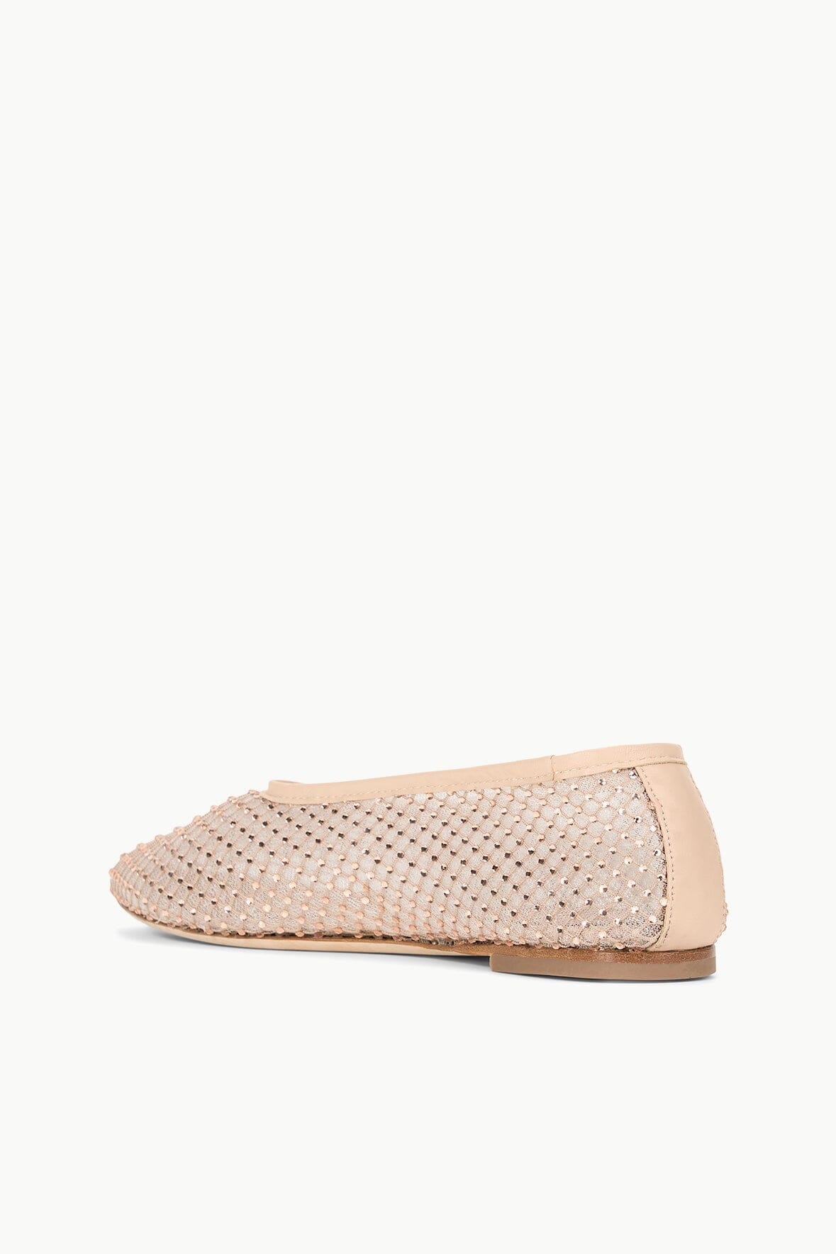 STAUD ALBA BALLET FLAT CHAMPAGNE CRYSTAL MESH - 5