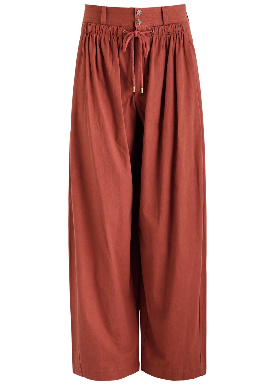 Isabel Marant Inaya Barrel-leg Cotton Trousers - 1