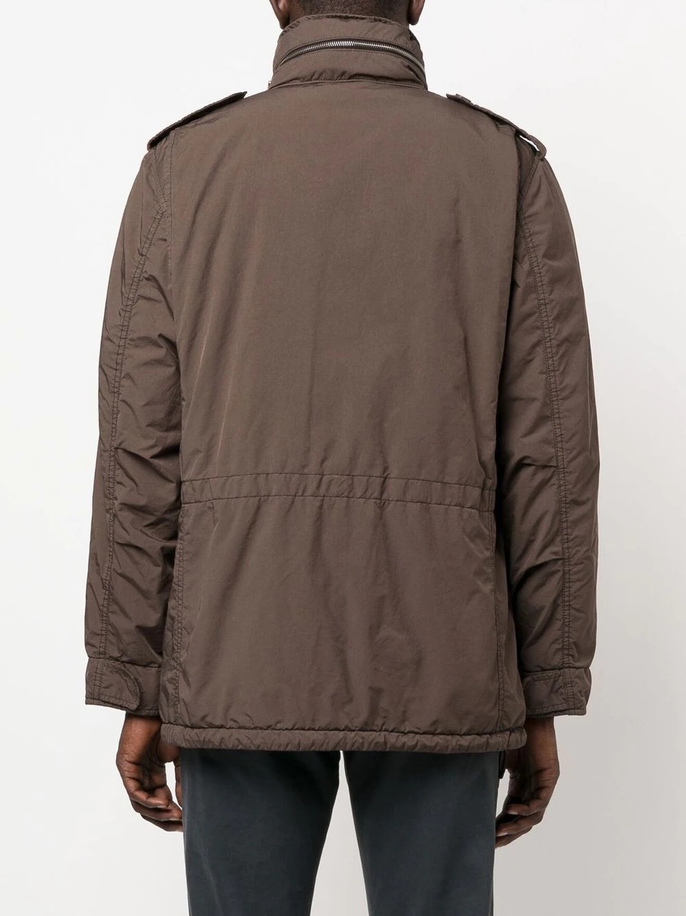 cargo-pocket hooded coat - 4