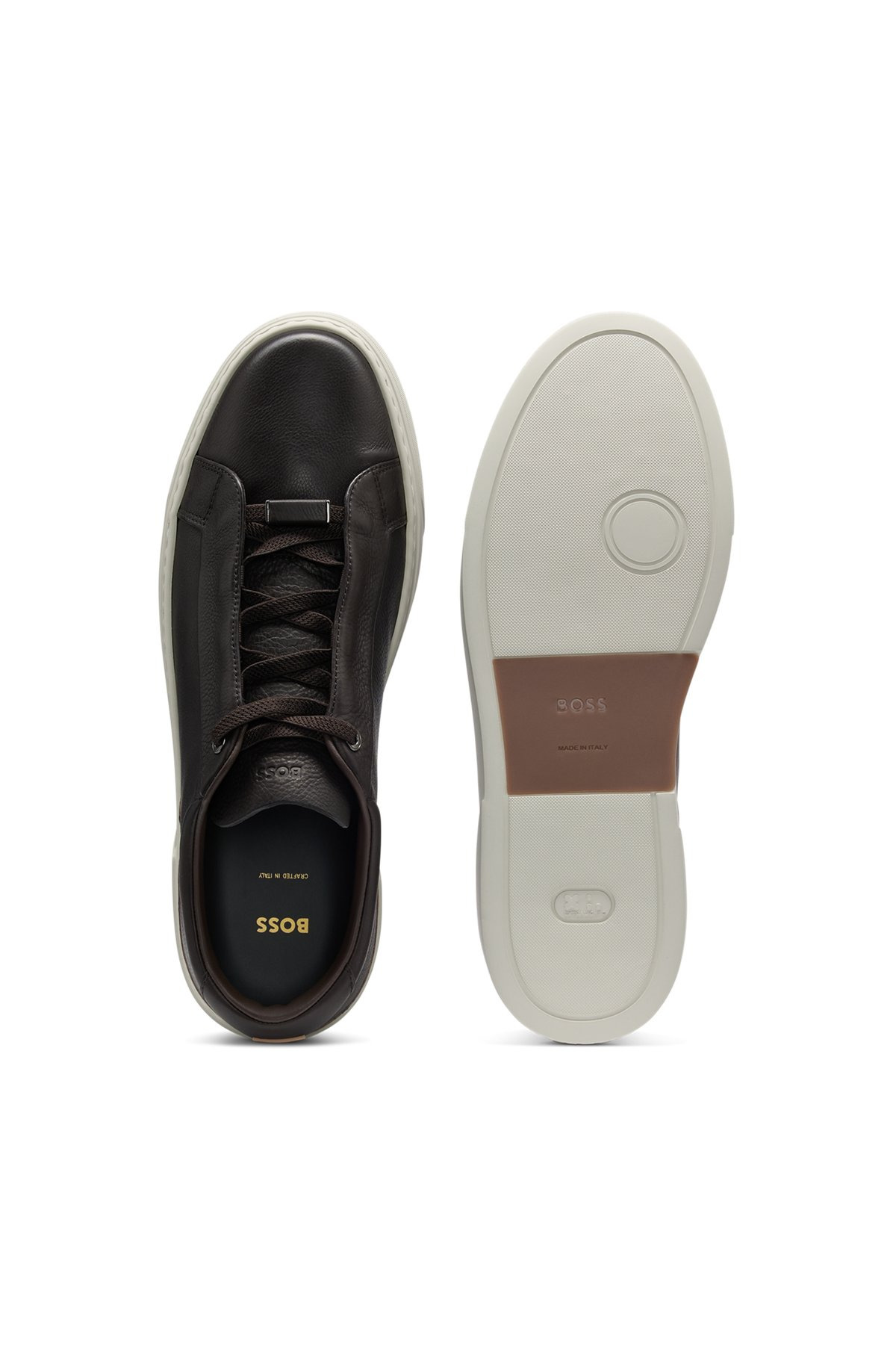 GARY GRAINED-LEATHER TRAINERS WITH HIDDEN LACES - 4
