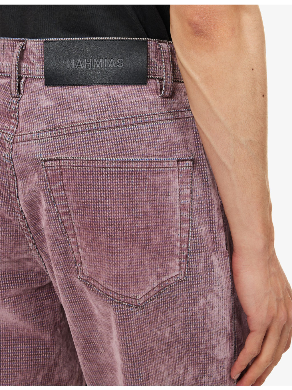 Flocked Venice Straight-Leg Denim Jeans - 5