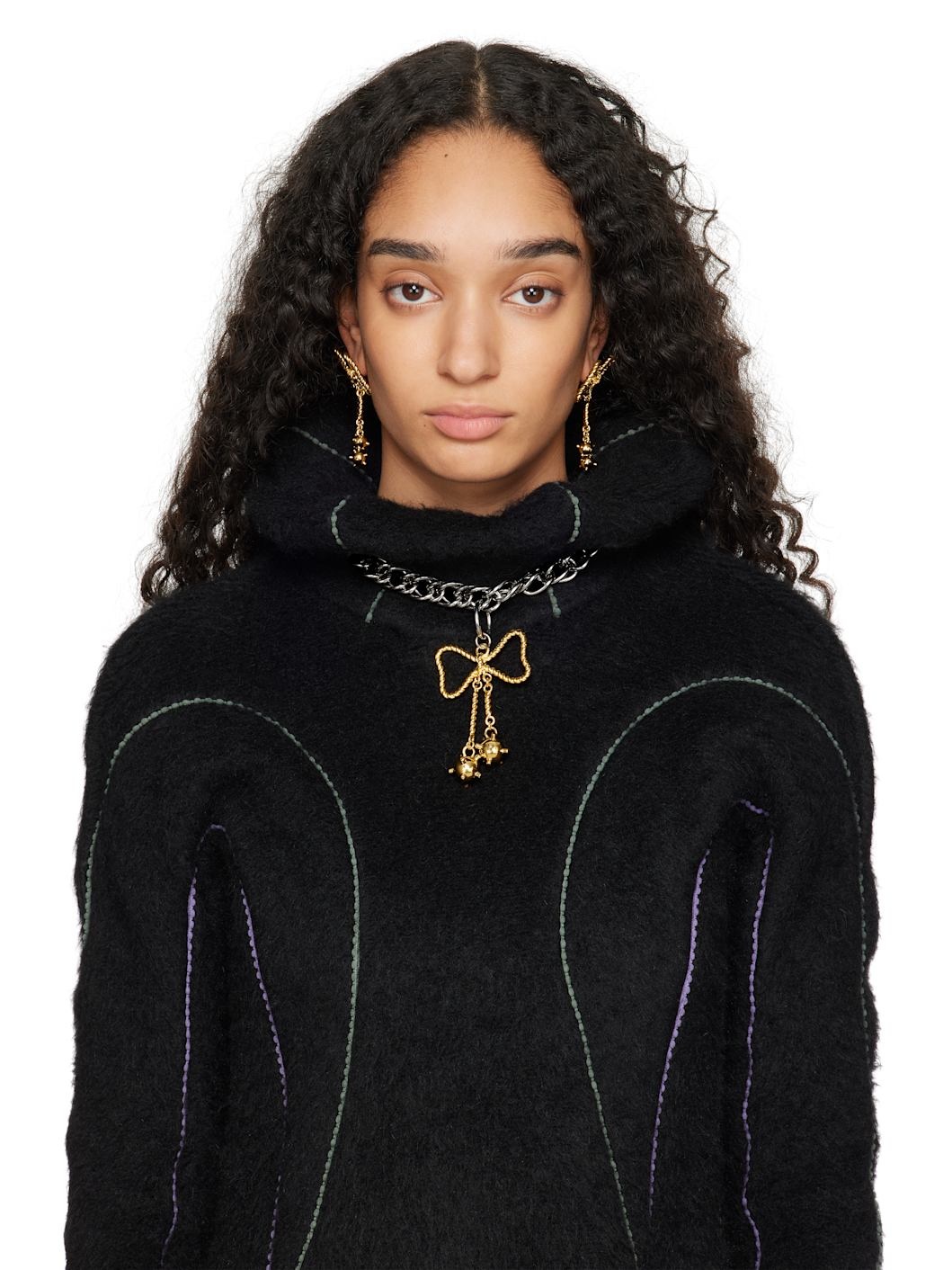 【関税込み】Chopova Lowena シルバー Mace Bow ネックレス Chopova Lowena Silver Mace Bow Necklace | REVERSIBLE