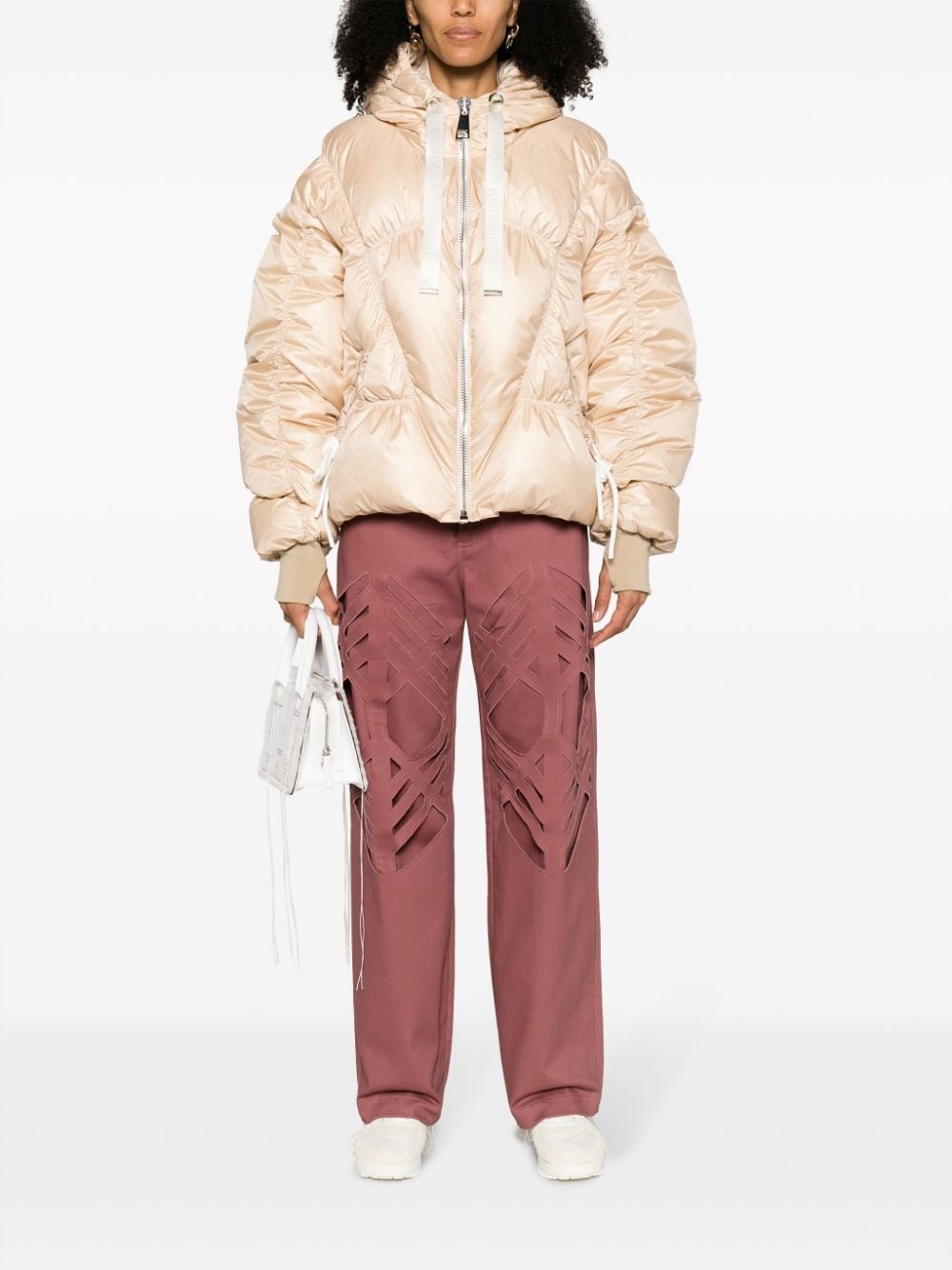 zip-up hooded puffer jacket - 2