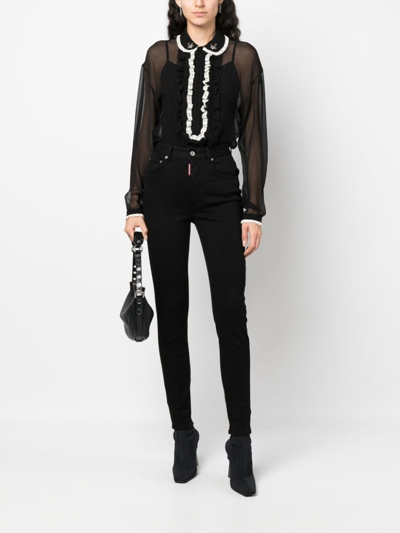 DSQUARED2 high-waist slim-cut jeans outlook