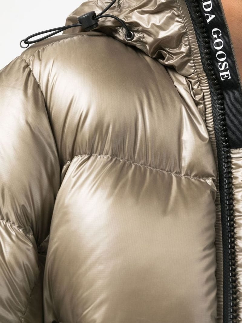 logo-patch padded jacket - 5