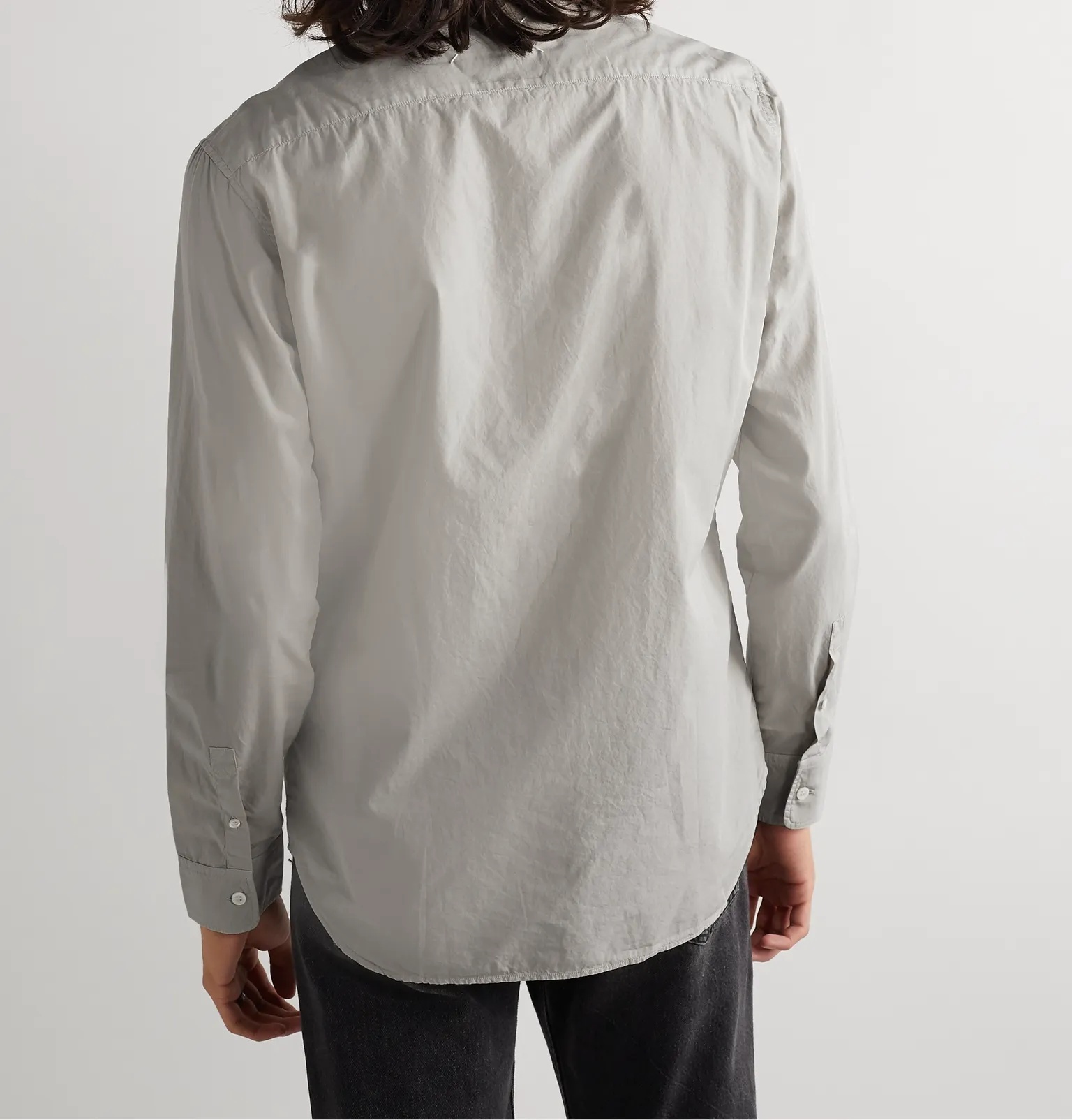 Slim-Fit Garment-Dyed Cotton-Poplin Shirt - 4