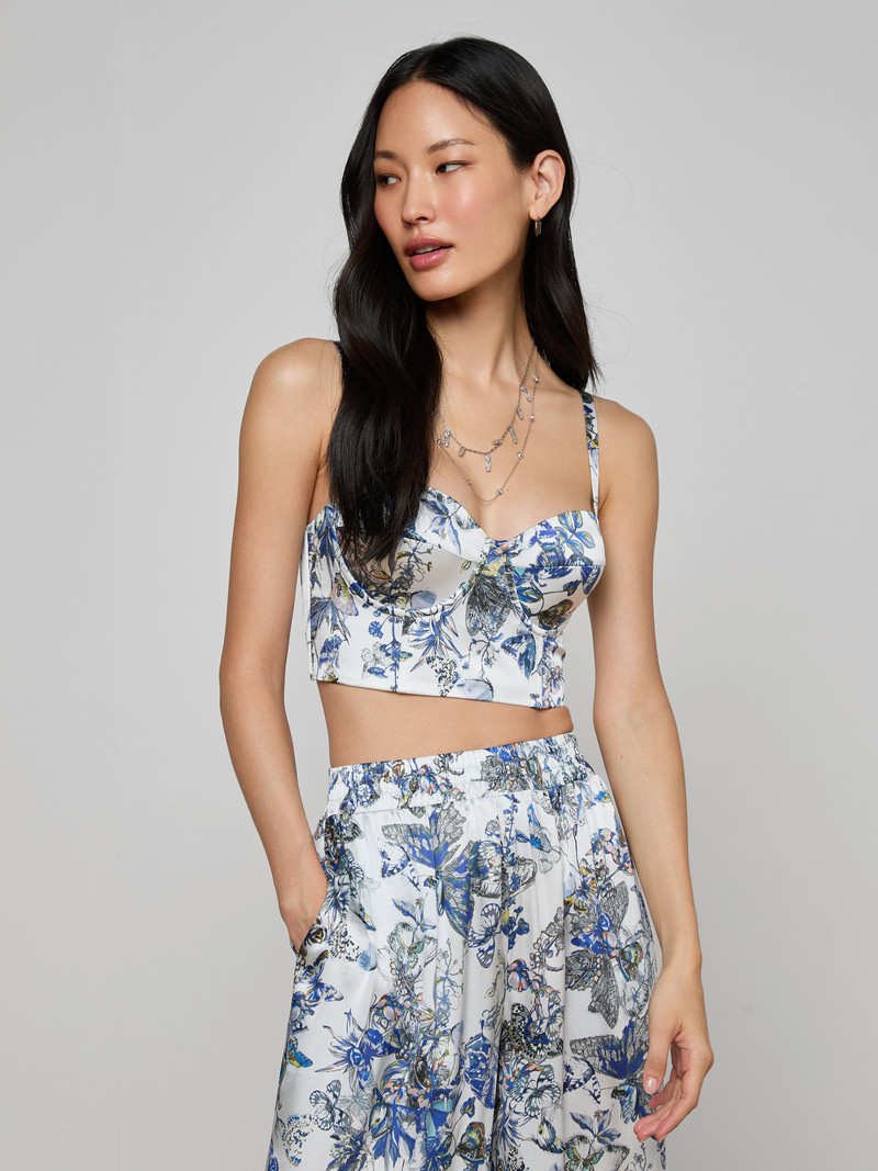 L'AGENCE Sonya Silk Bustier outlook