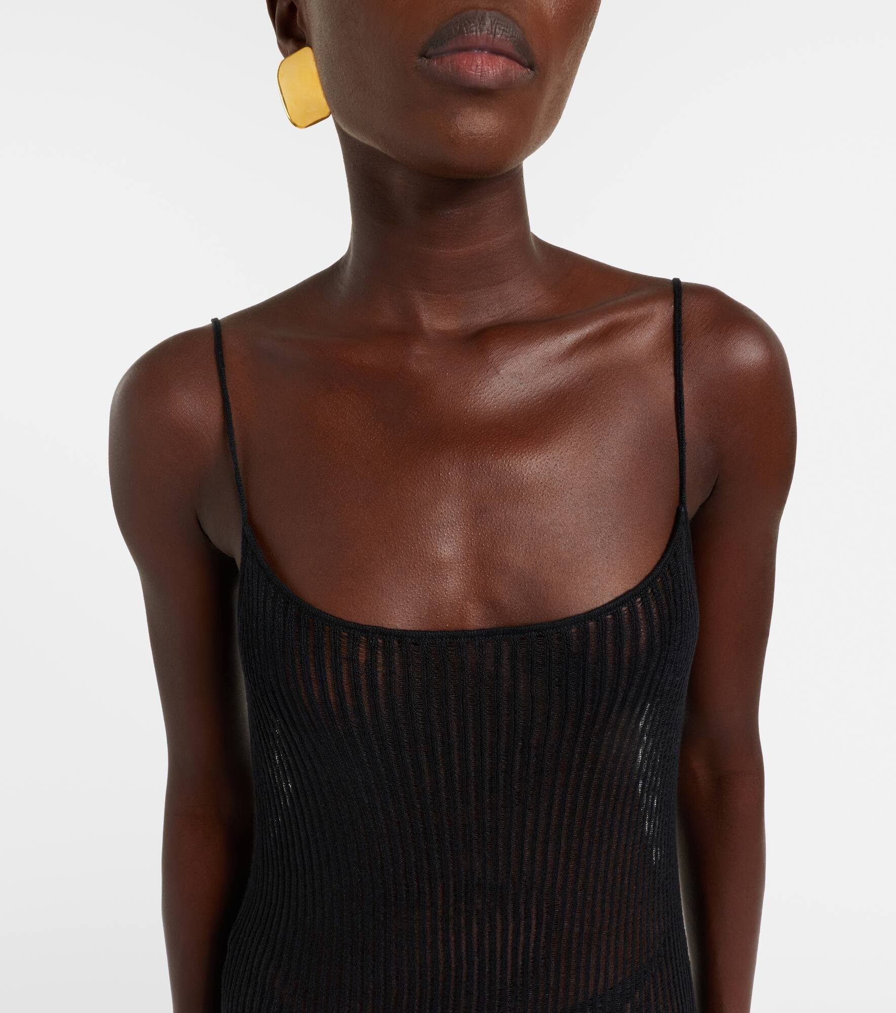 Sienna semi-sheer linen maxi dress - 4