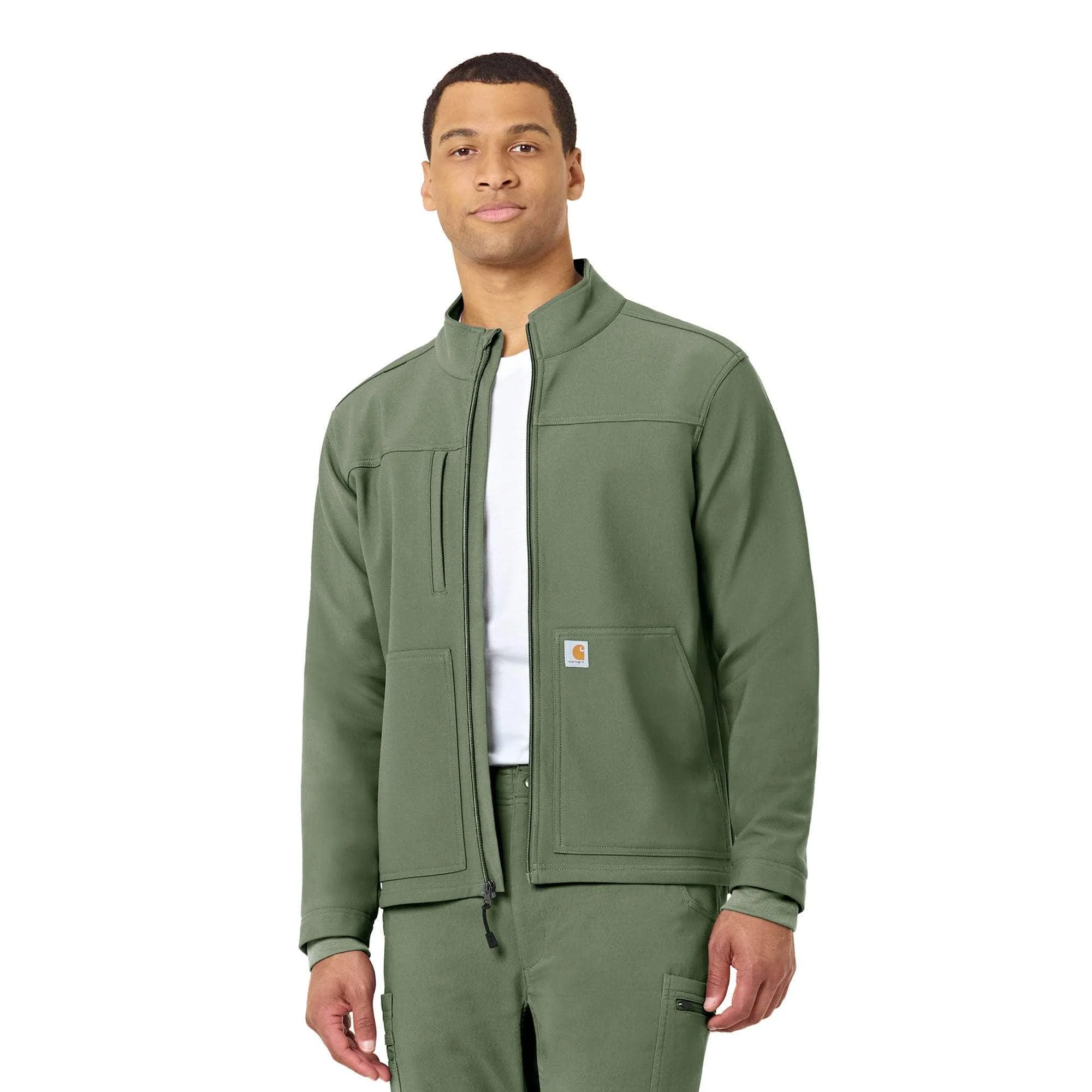 Rugged Flex® Peak Bonded Fleece Scrub Jacket - 1