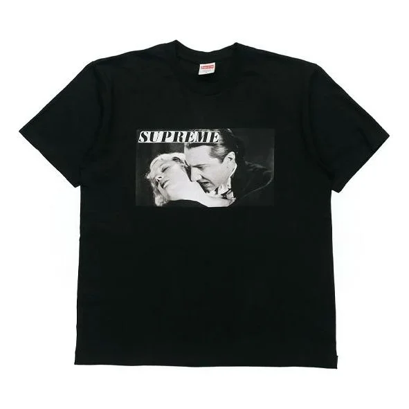 Supreme SS19 Bela Lugosi Tee Vampire Printing Short Sleeve Unisex Black SUP-SS19-10499 - 1