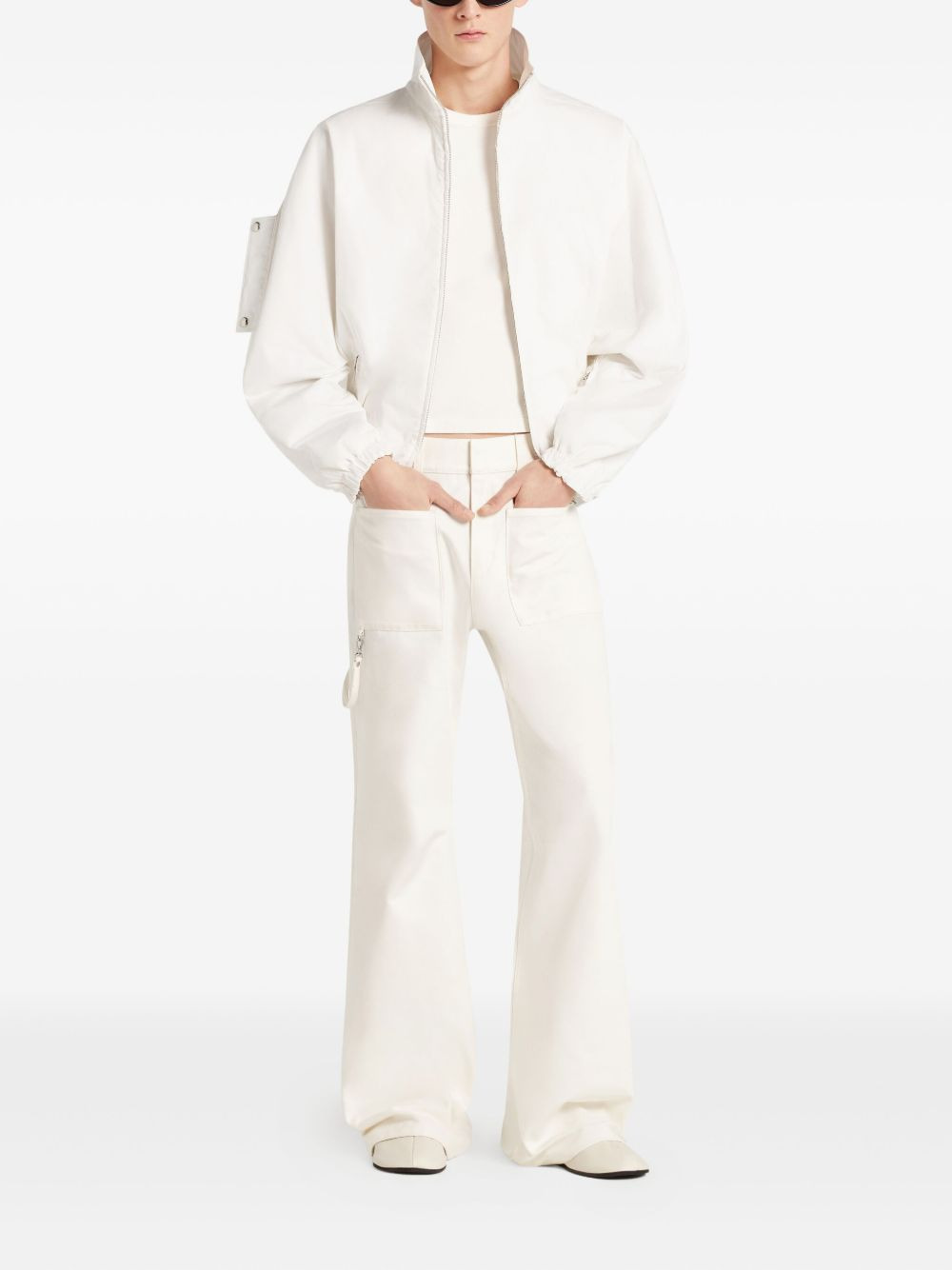 zippered cropped jacket - 2