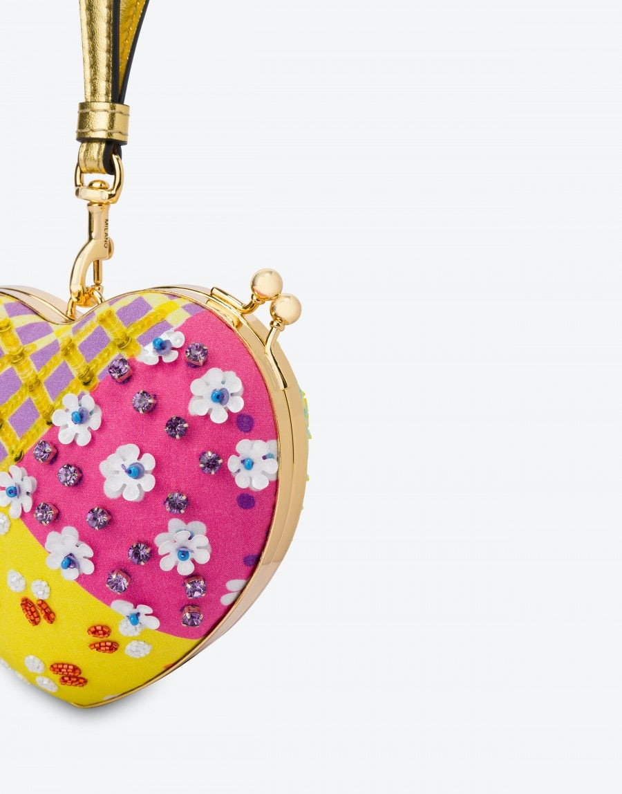 PATCHWORK EMBROIDERY HEART BAG - 4