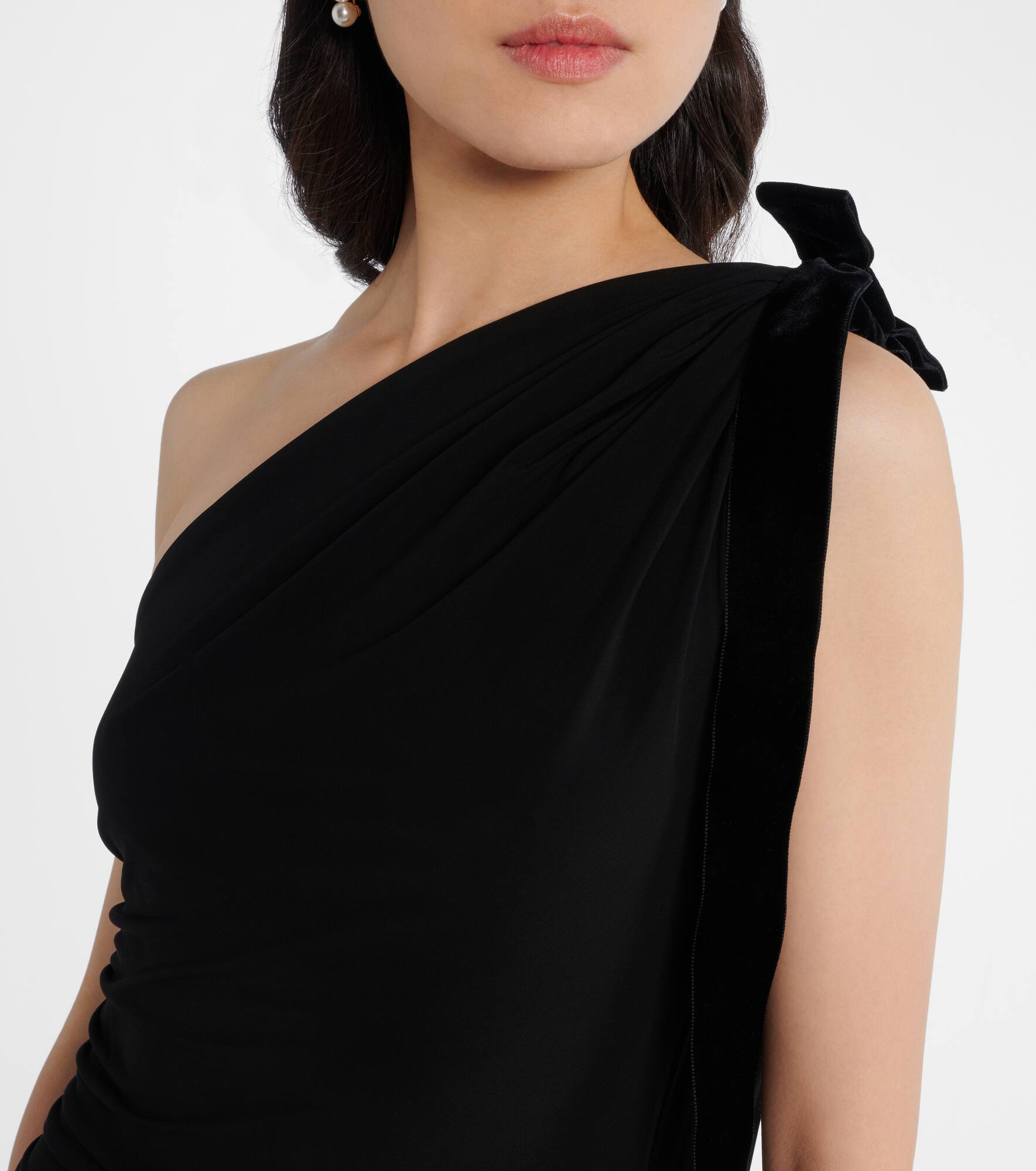Draped one-shoulder minidress - 4