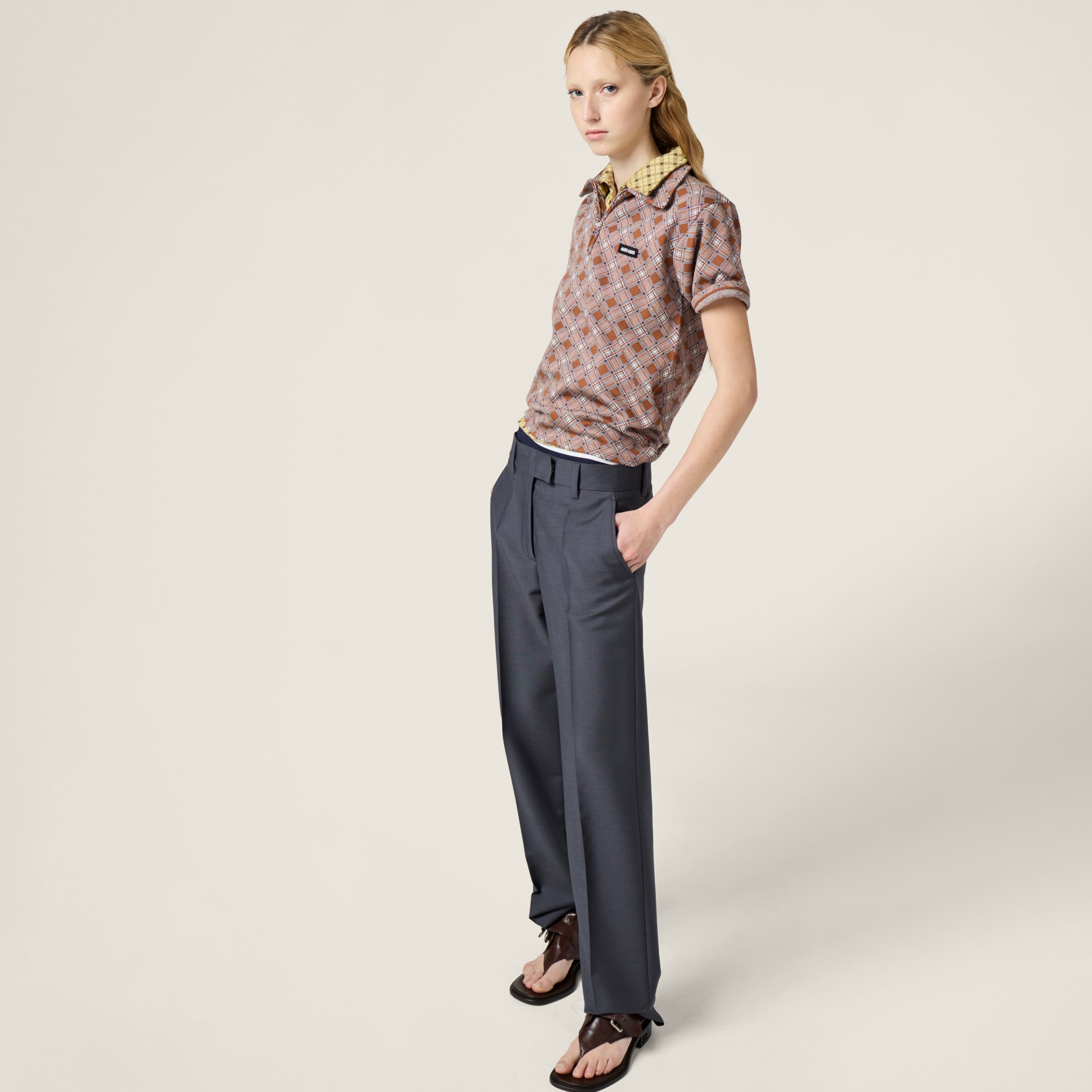 Silk knit polo shirt - 6