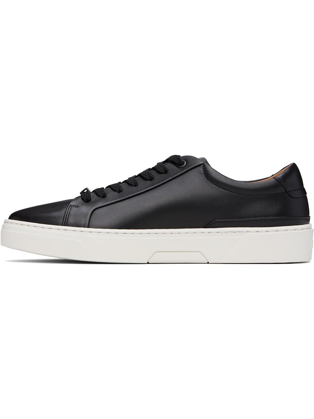 Black Gary Leather Low-Top Sneakers - 3