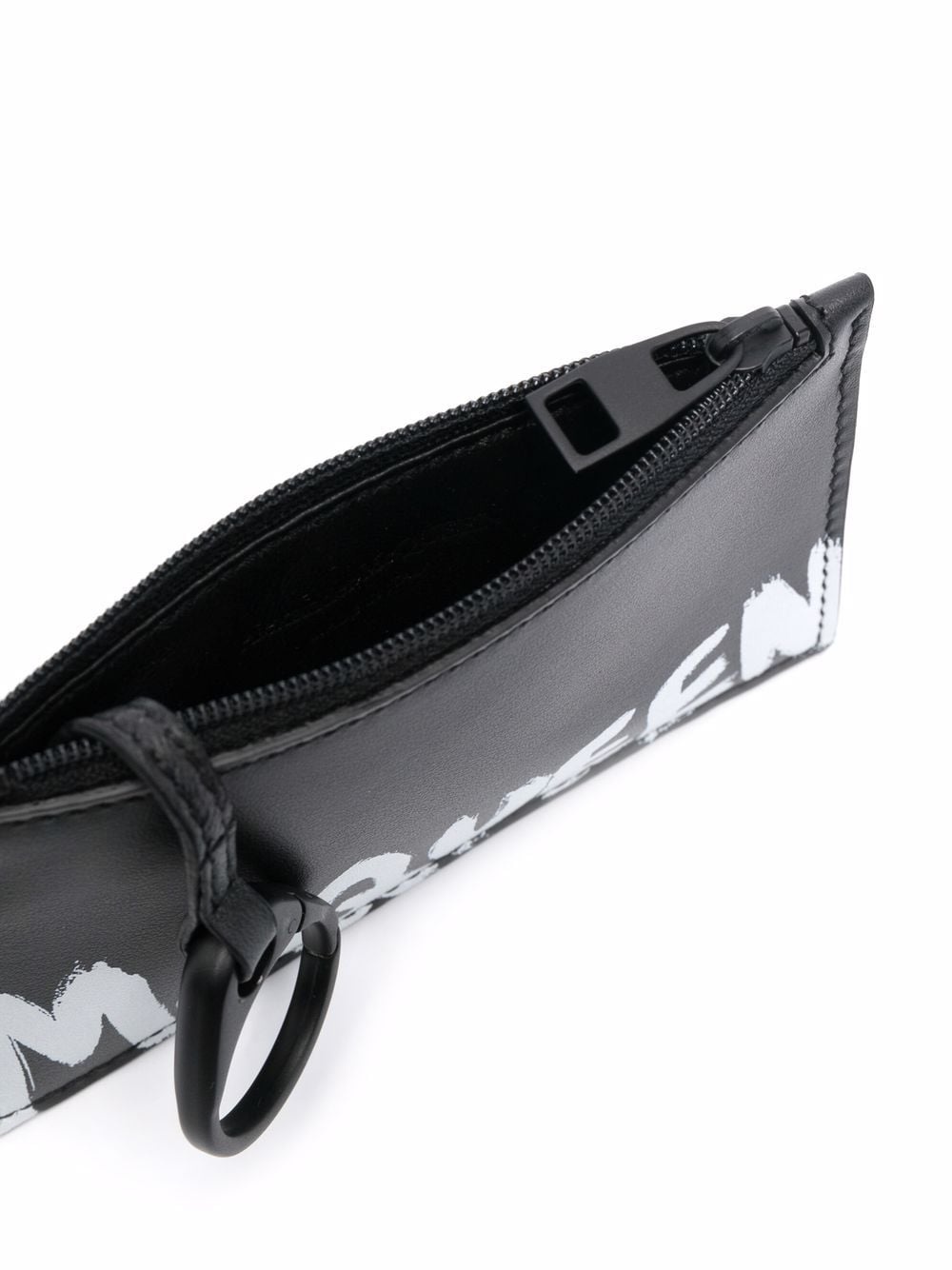 logo-print leather wallet - 3