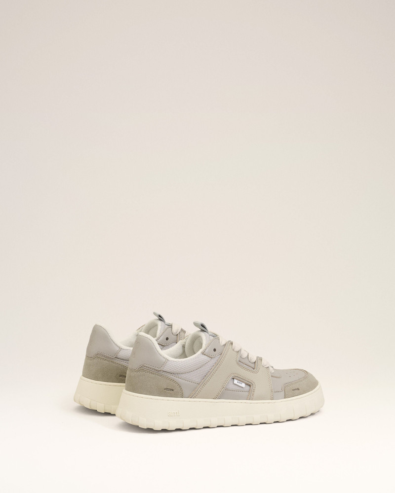 GREY COWHIDE LEATHER A WALK SNEAKERS 4