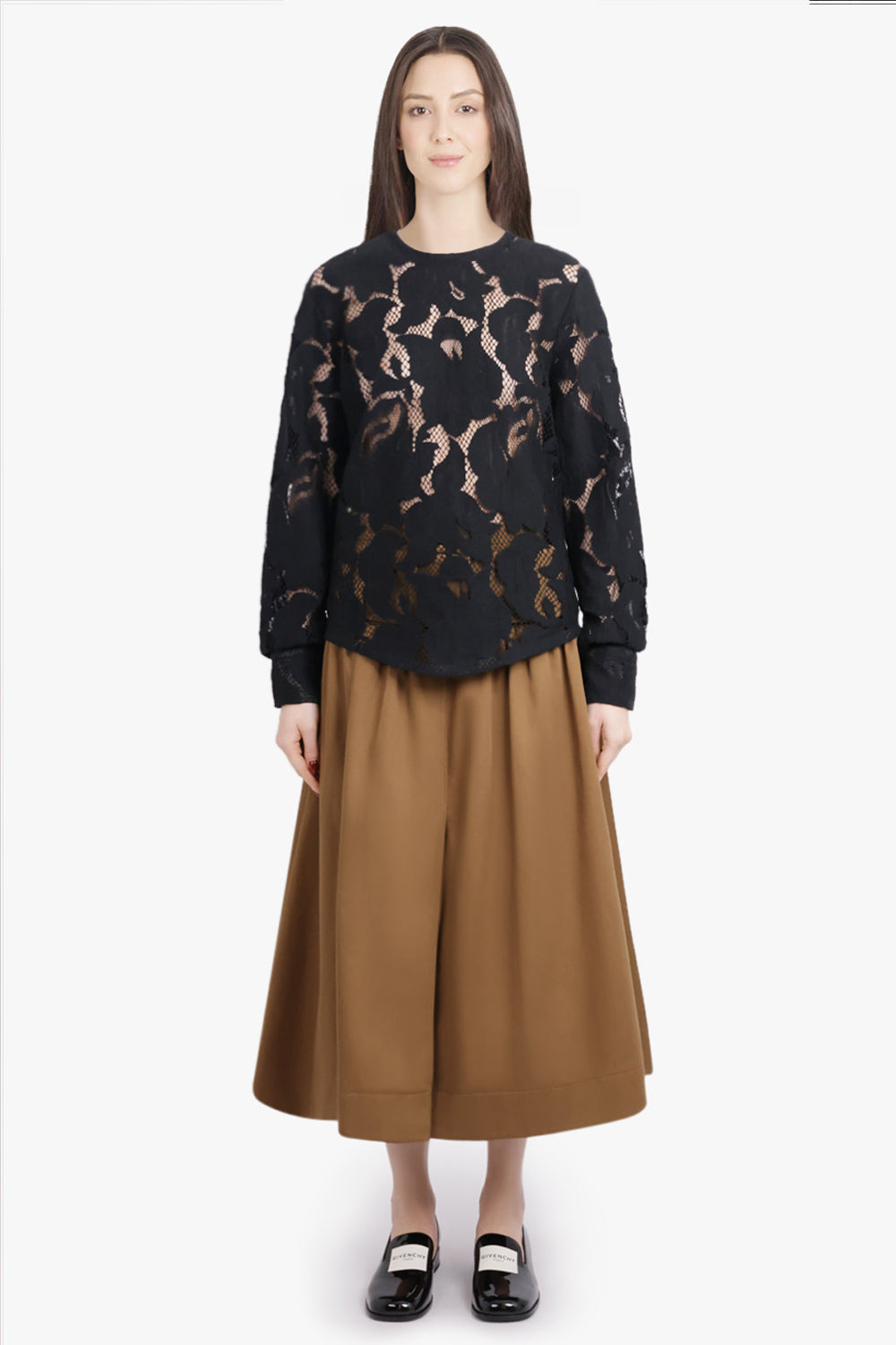 LACE L/S BALLOON SLEEVE | BLACK - 4