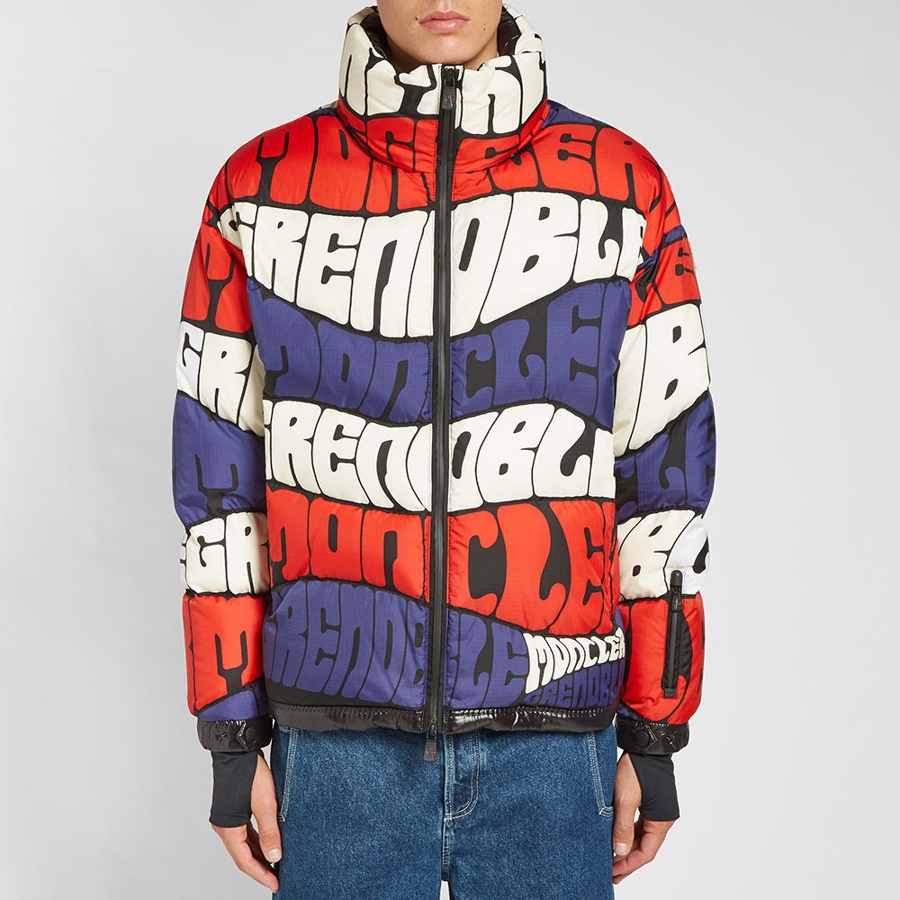 Moncler Grenoble Limmat All Over Print Logo Down Jacket - 5