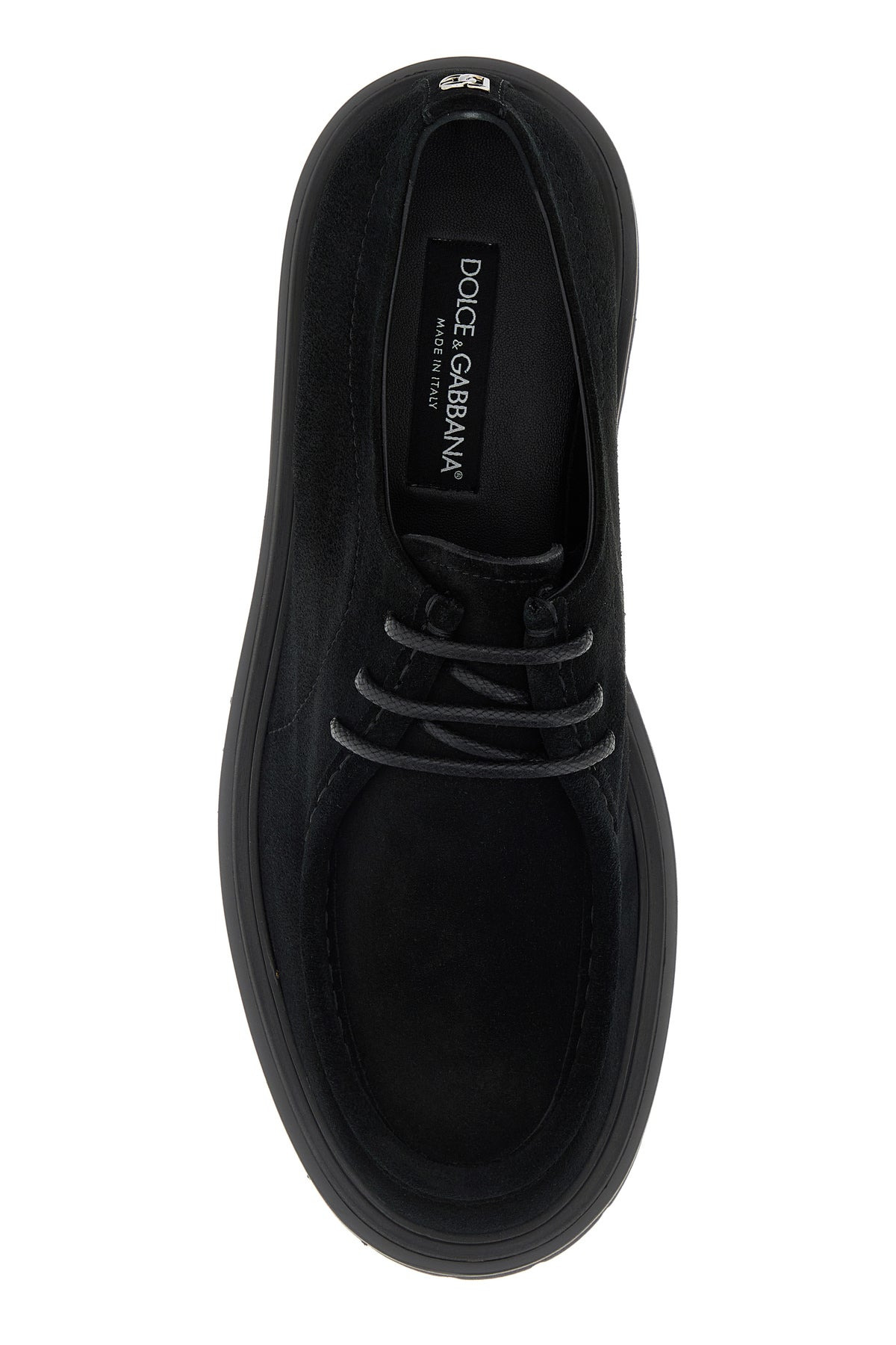 Black suede lace-up shoes - 4